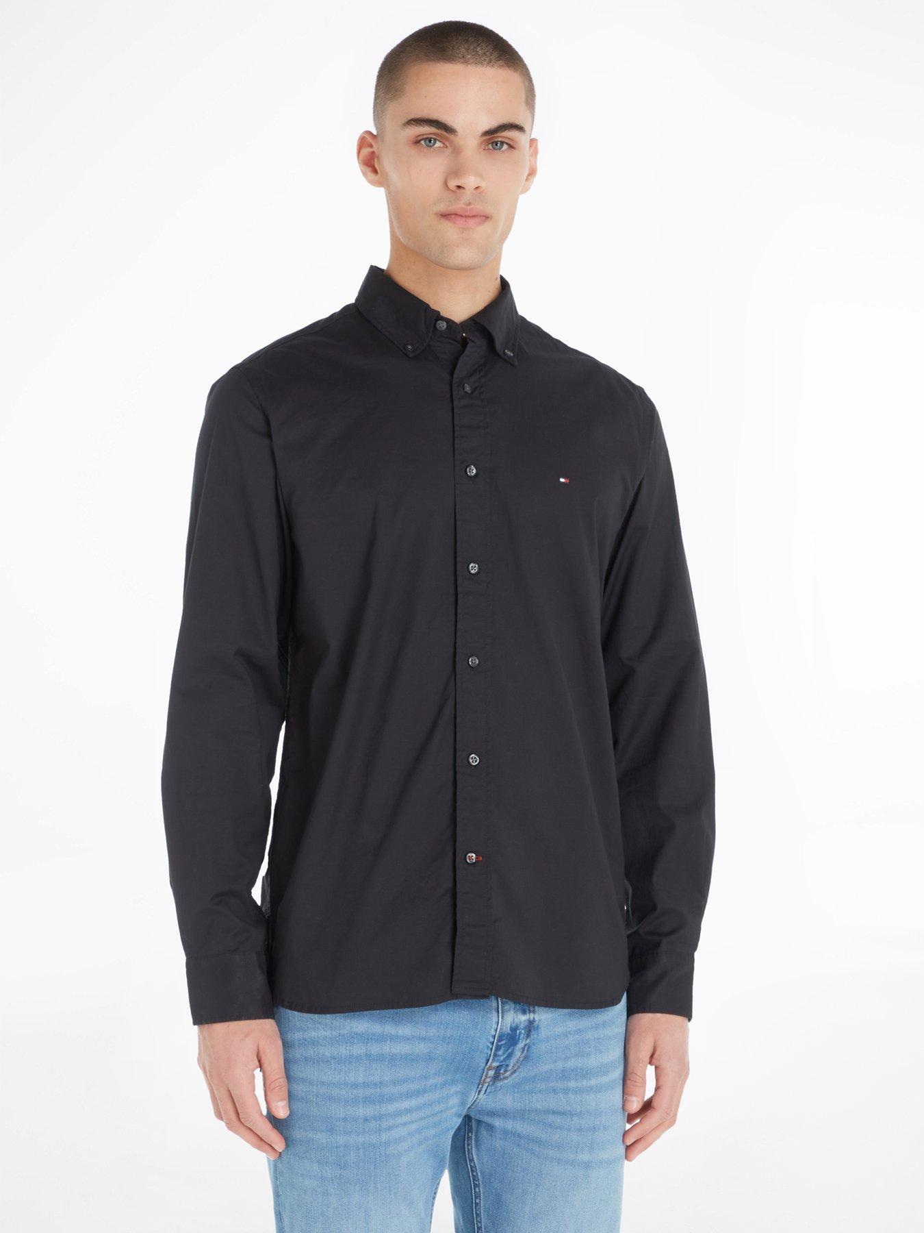 tommy-hilfiger-tommy-hilfiger-core-flex-poplin-regular-fit-long-sleeve-shirt-black