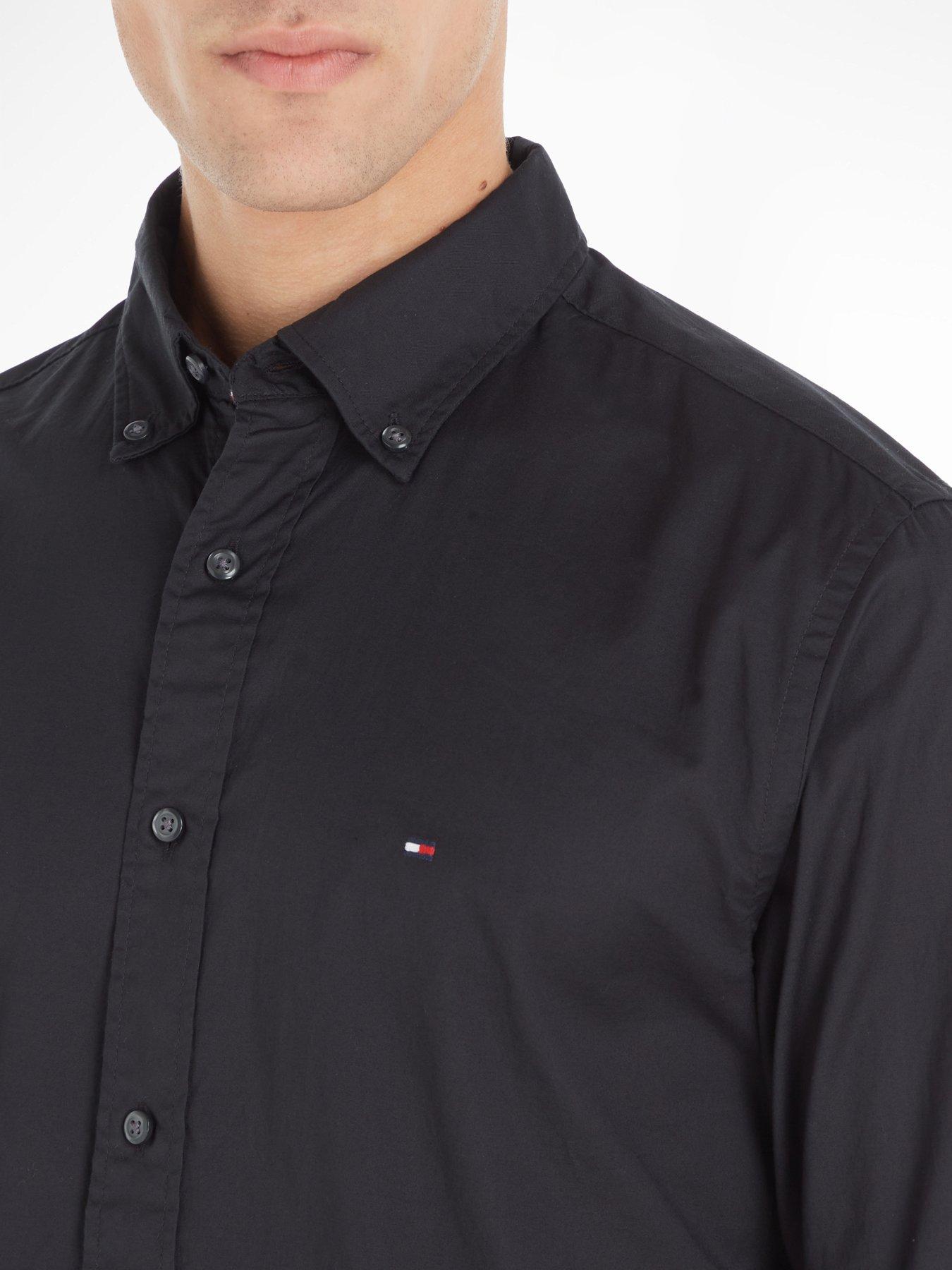 tommy-hilfiger-tommy-hilfiger-core-flex-poplin-regular-fit-long-sleeve-shirt-blackoutfit