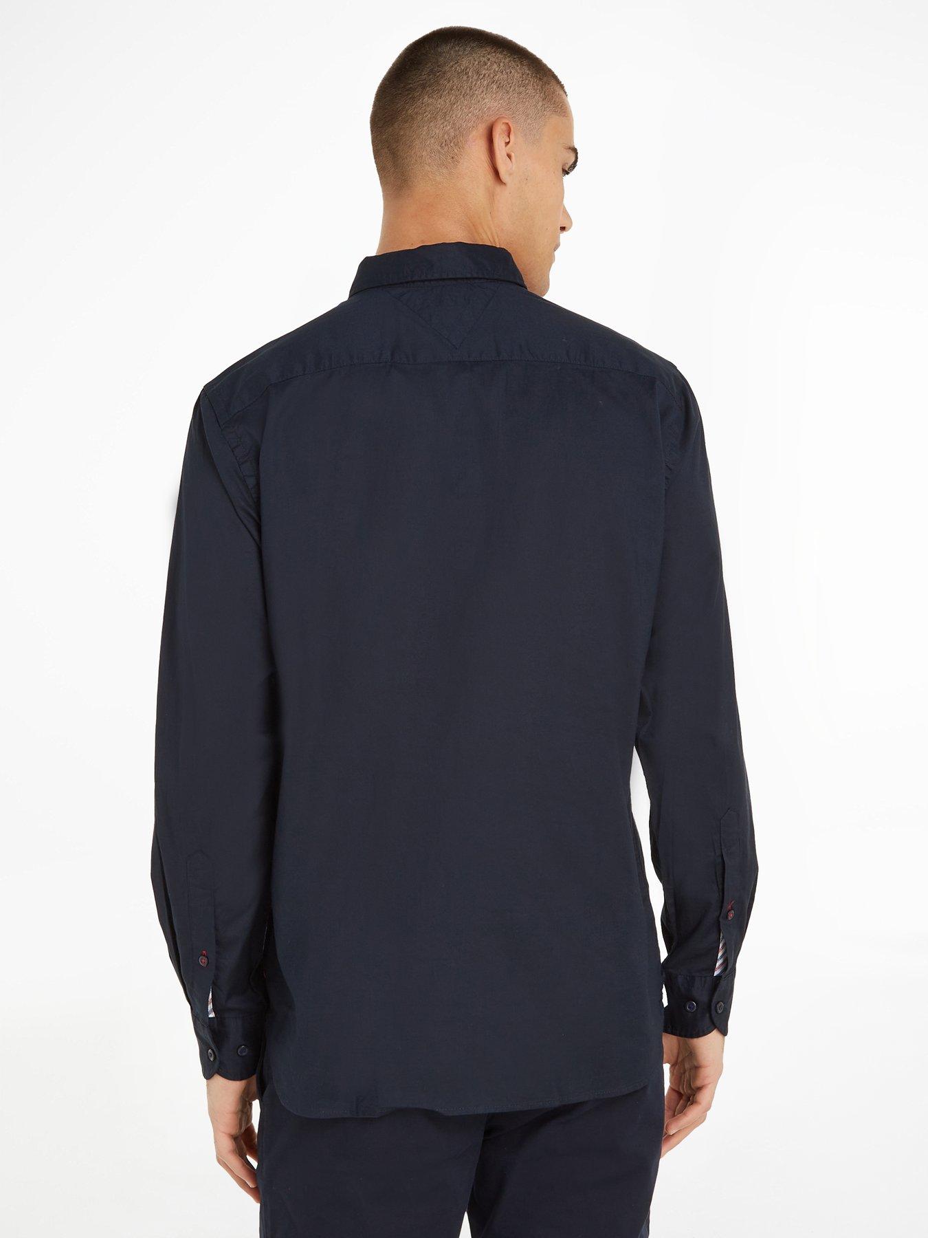 tommy-hilfiger-tommy-hilfiger-core-flex-poplin-regular-fit-long-sleeve-shirt-navystillFront