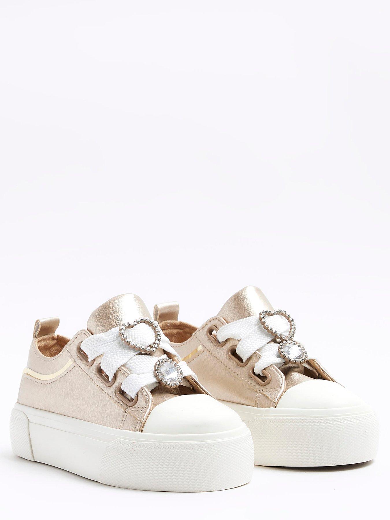 River Island Girls Embellished Slip On Trainers Pink Very Ireland