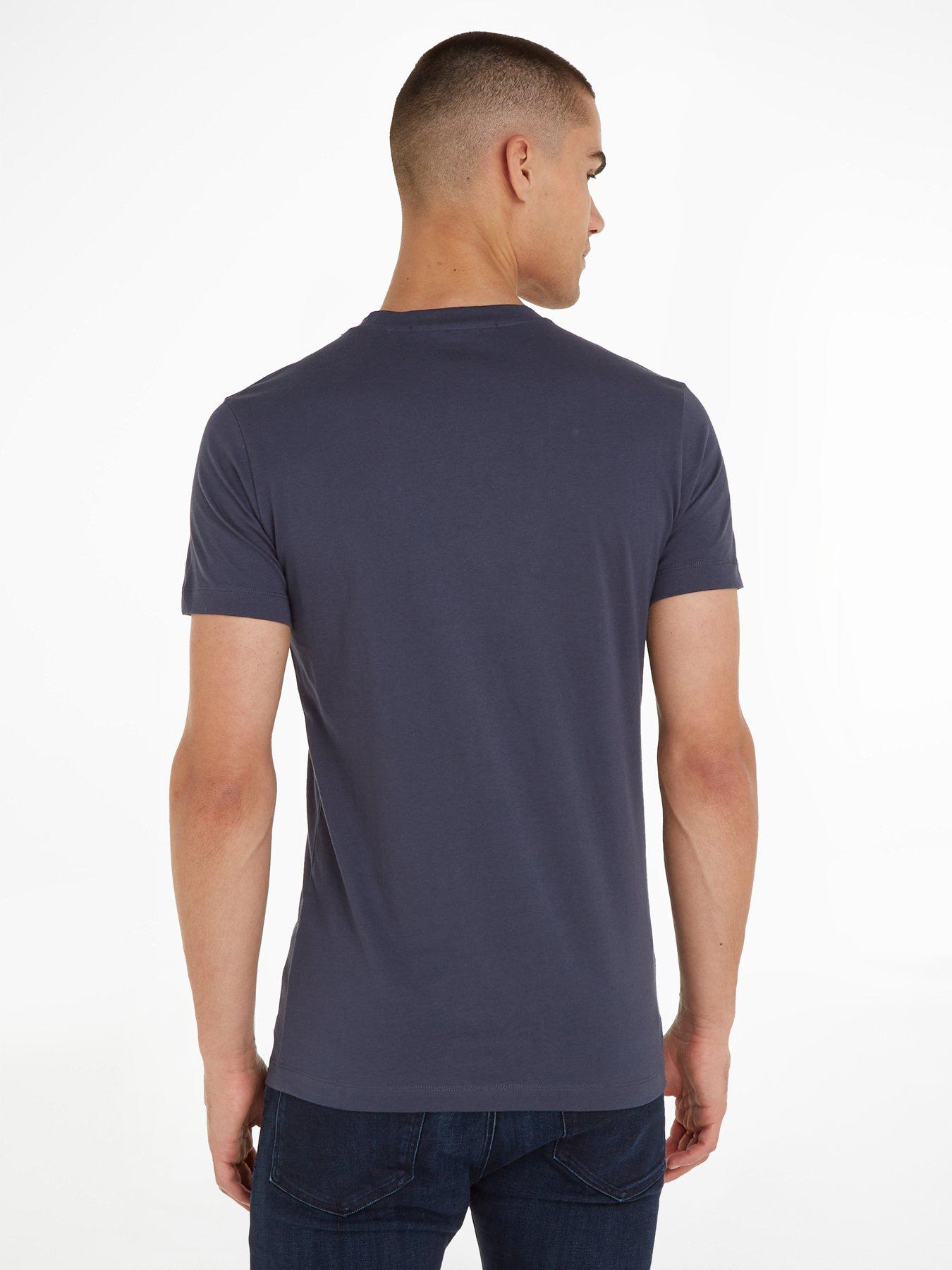 calvin-klein-jeans-core-monologo-slim-t-shirt-navystillFront