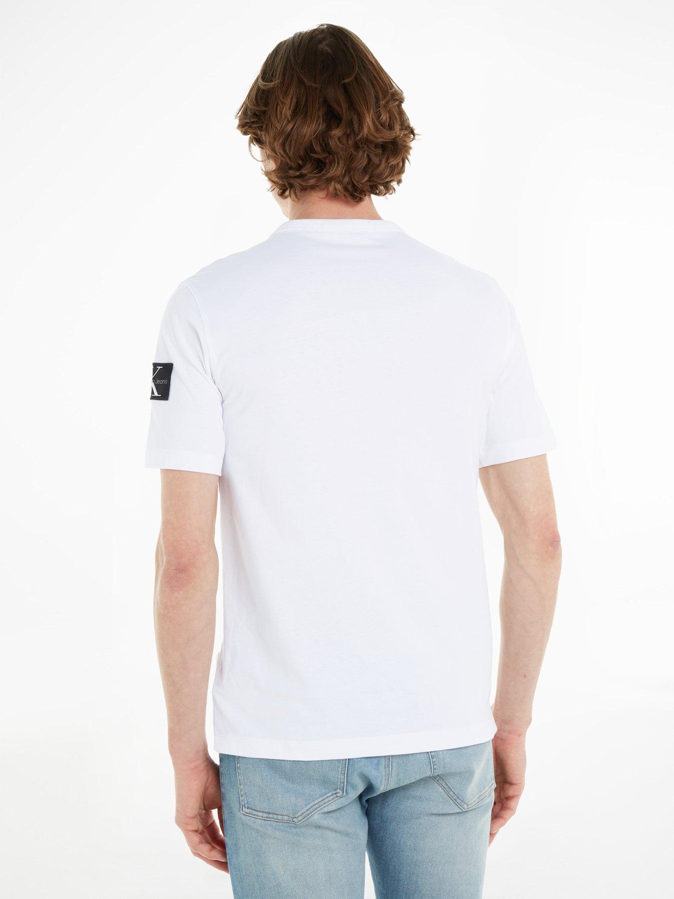 Image 2 of 5 of Calvin Klein Jeans Badge Regular T-Shirt - White