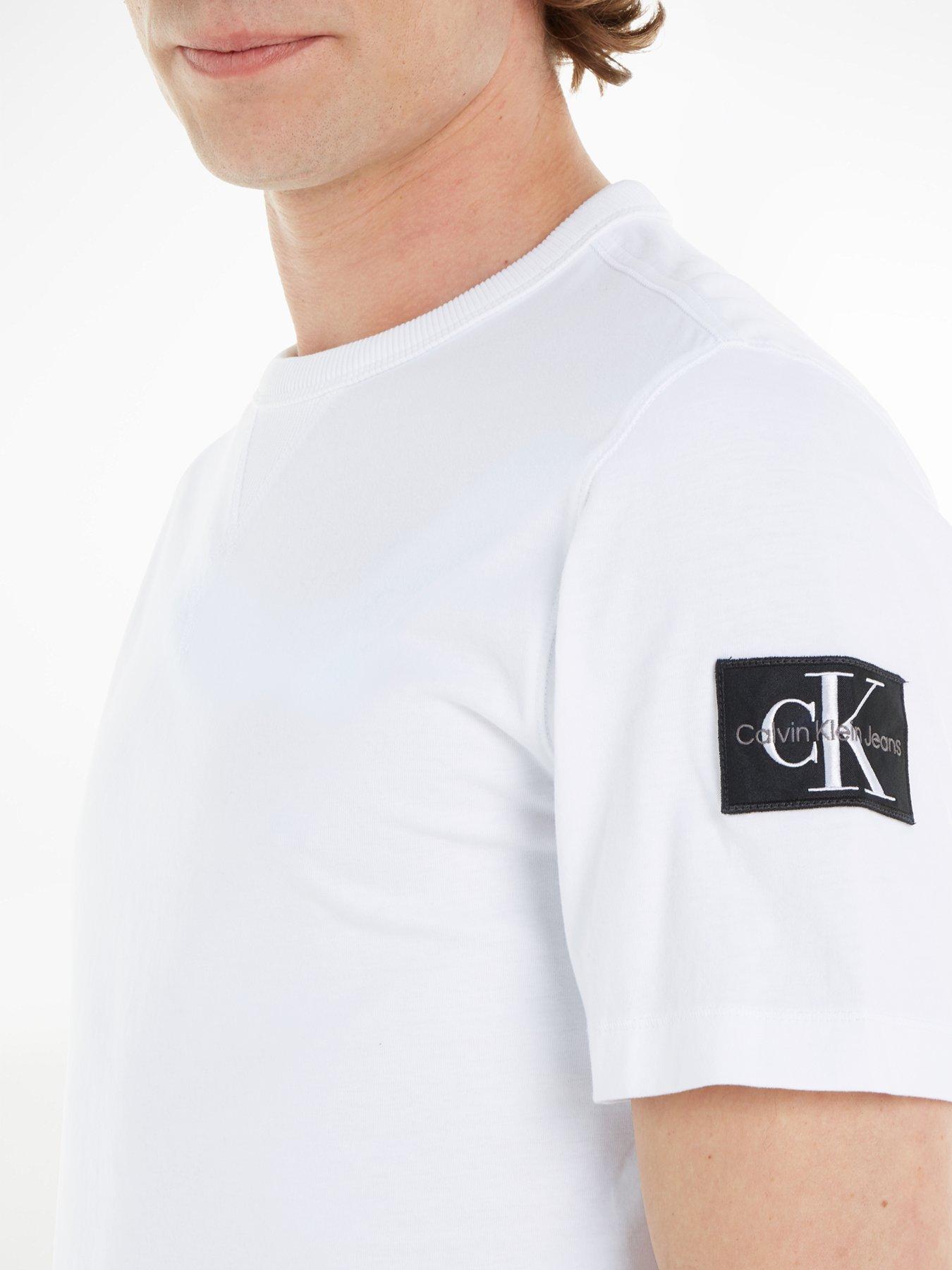 Image 3 of 5 of Calvin Klein Jeans Badge Regular T-Shirt - White