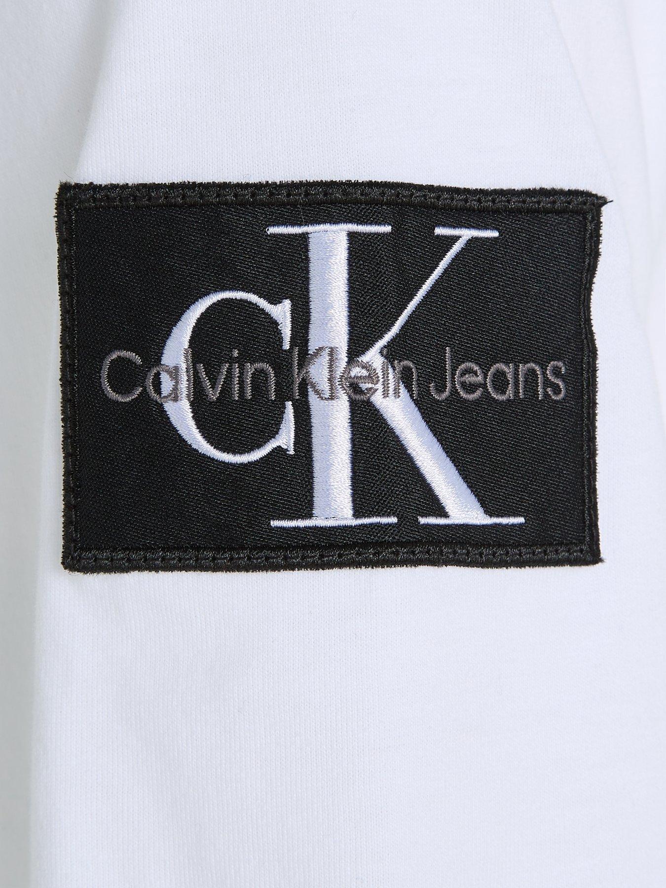 Image 4 of 5 of Calvin Klein Jeans Badge Regular T-Shirt - White