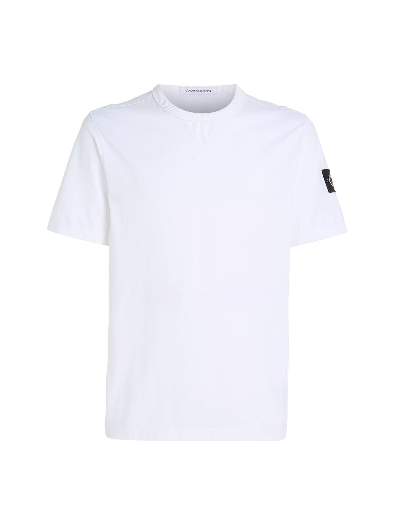 Image 5 of 5 of Calvin Klein Jeans Badge Regular T-Shirt - White