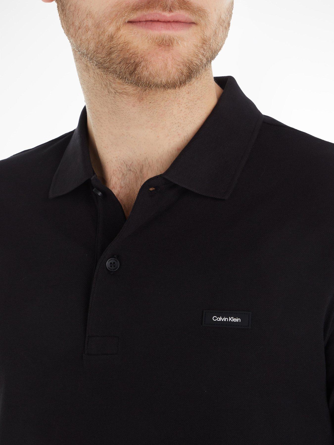 calvin-klein-calvin-klein-stretch-pique-slim-button-polo-shirt-blackoutfit