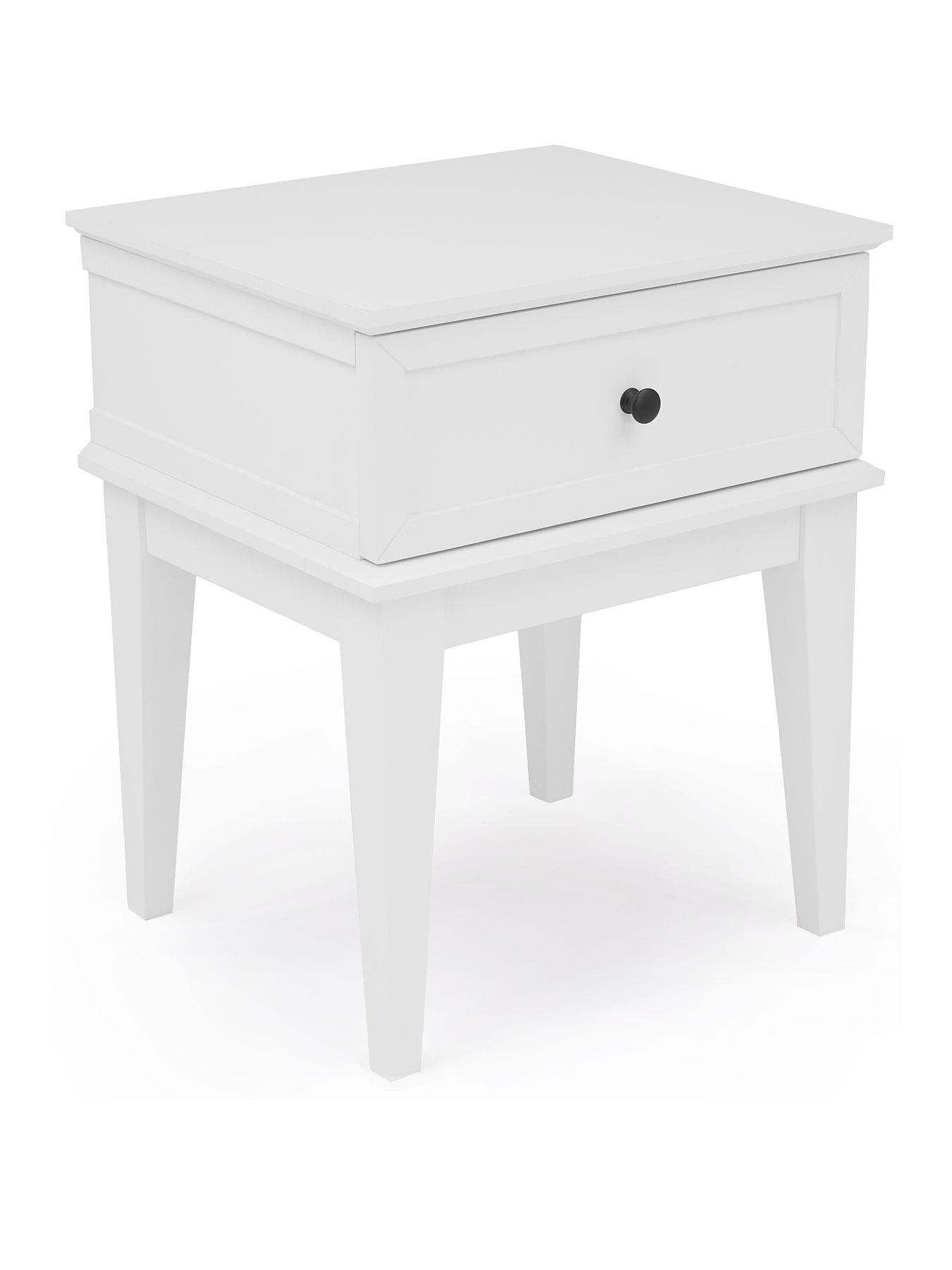 White lamp online table with drawer