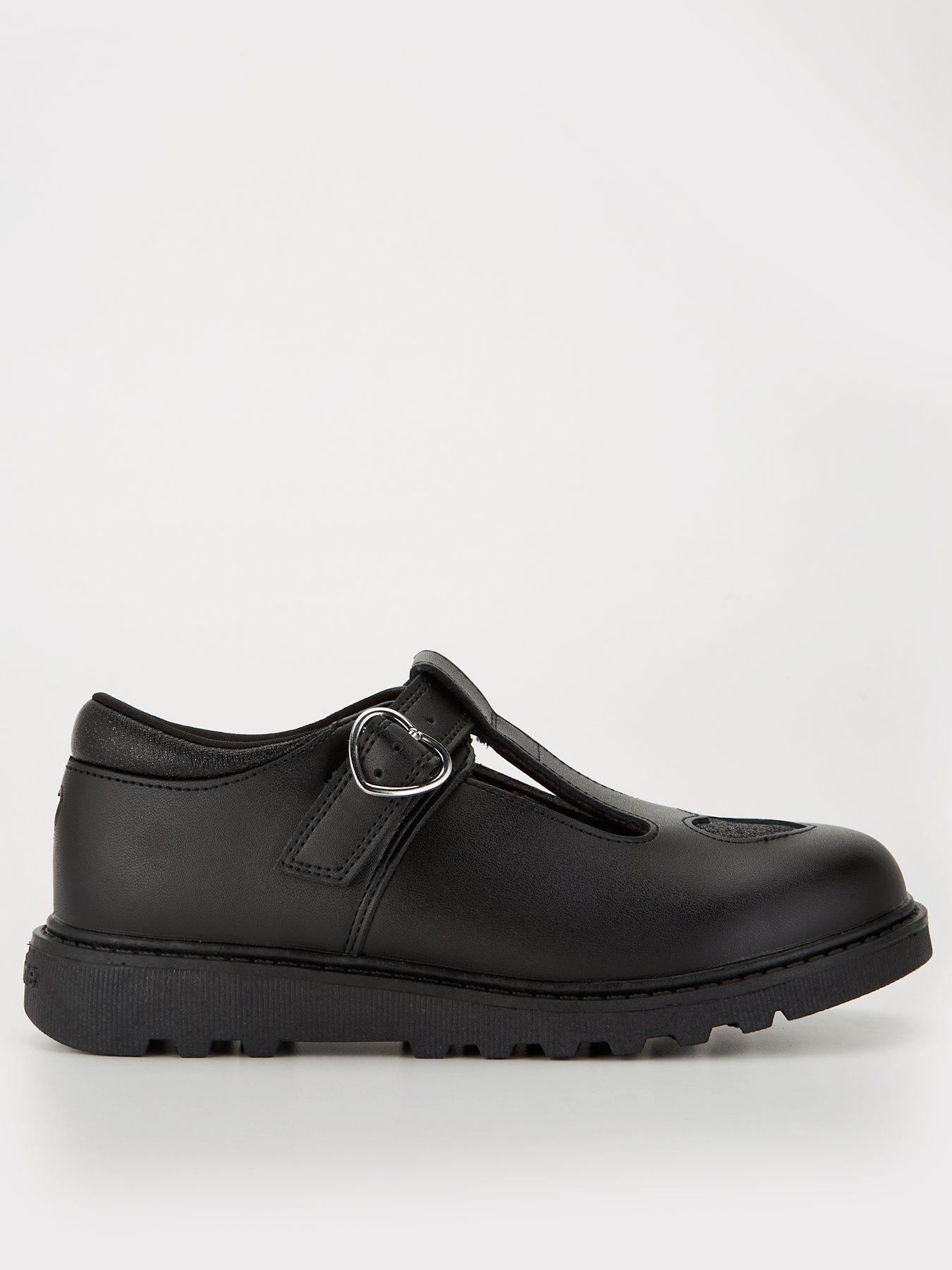 Image 1 of 6 of V by Very New Younger Girls Leather Heart Tbar Shoe