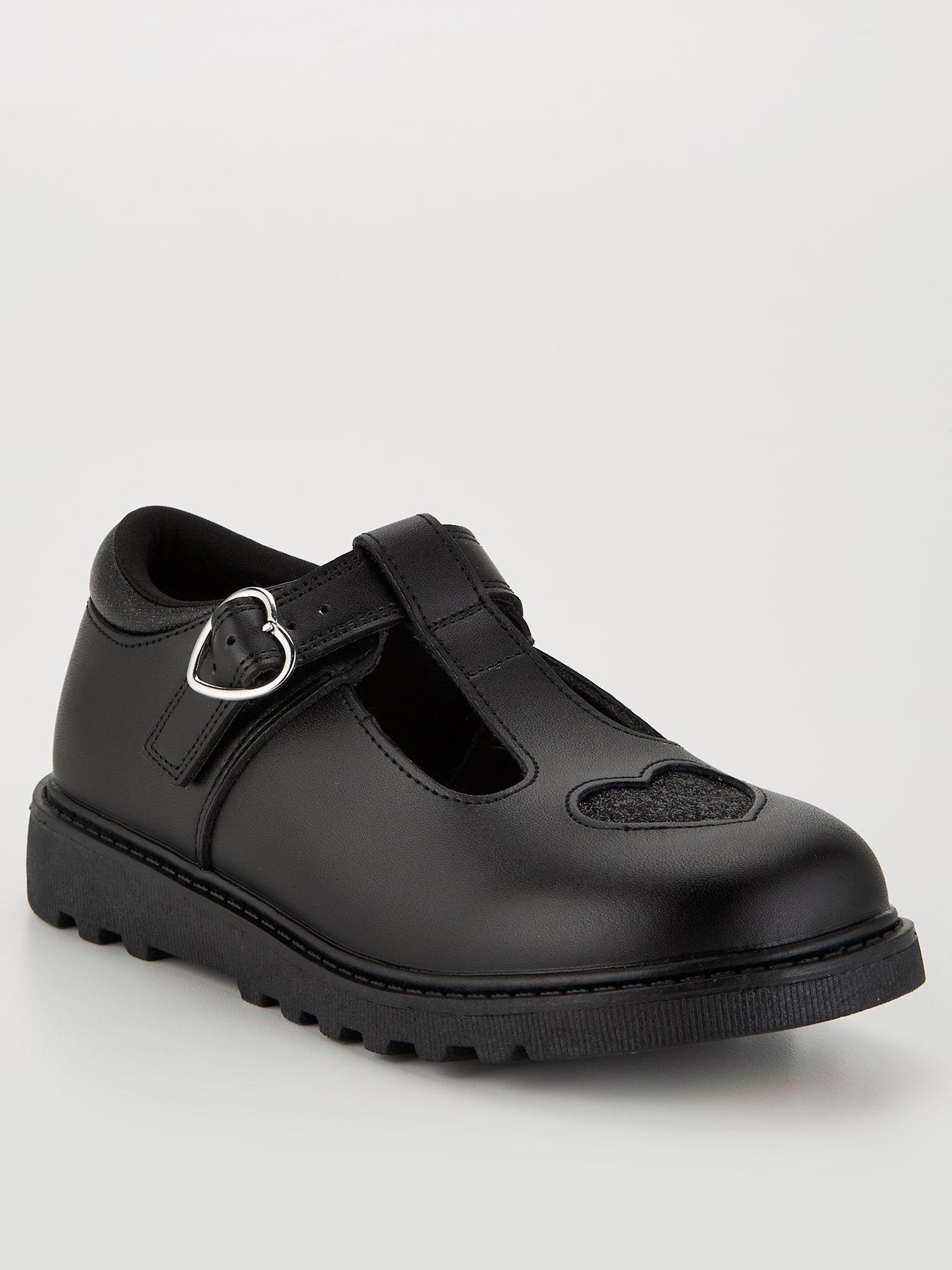 Image 2 of 6 of V by Very New Younger Girls Leather Heart Tbar Shoe