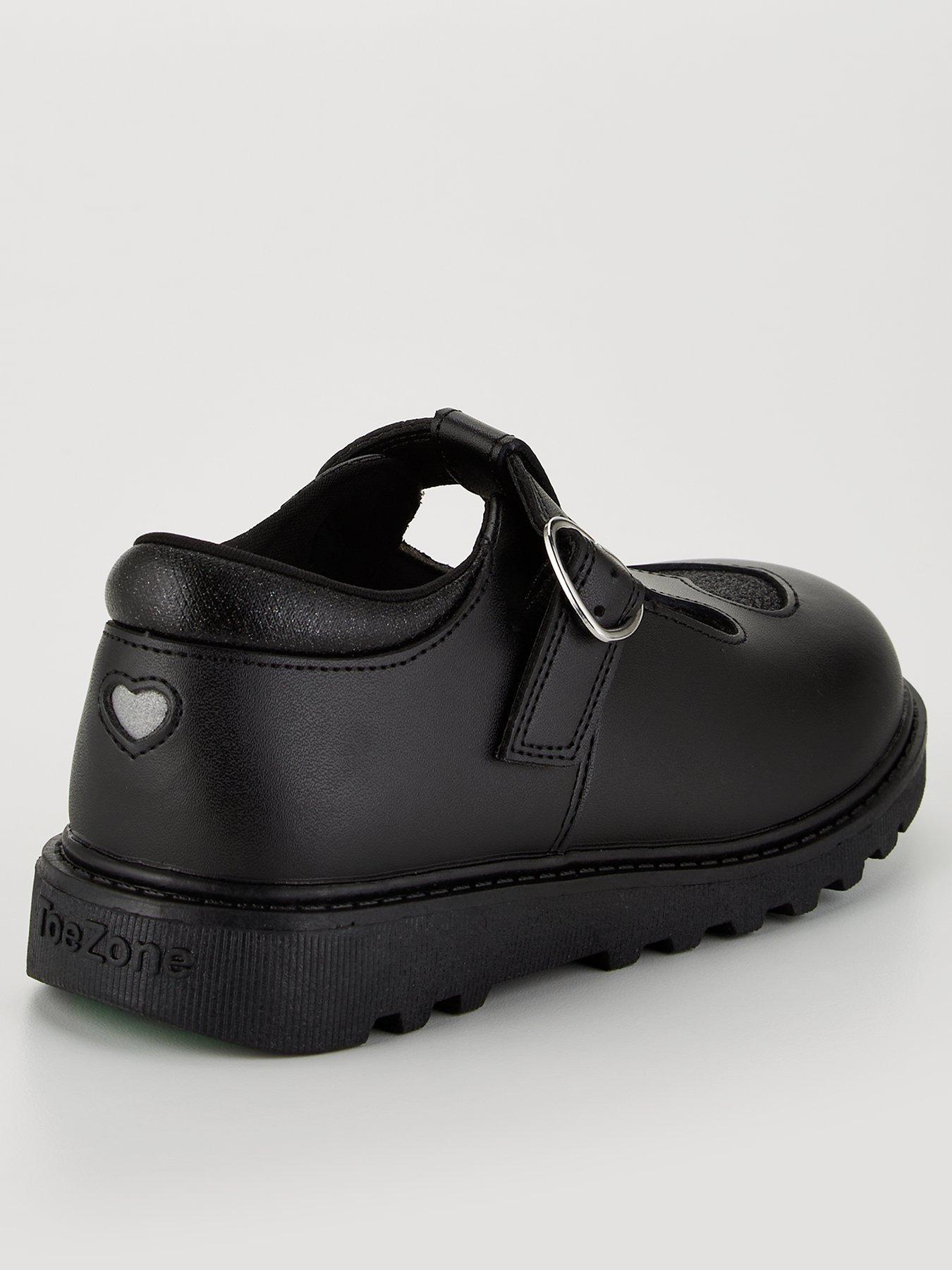 Image 3 of 6 of V by Very New Younger Girls Leather Heart Tbar Shoe