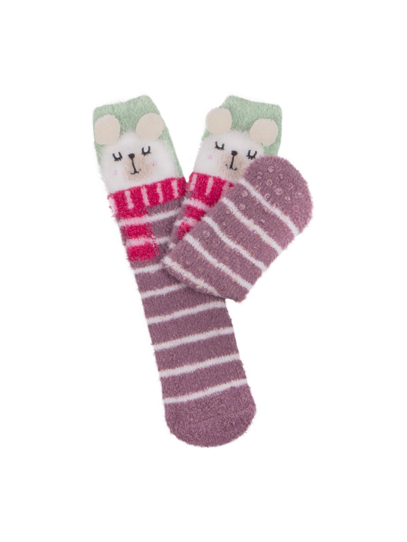 totes-novelty-bear-super-soft-socks-brownfront