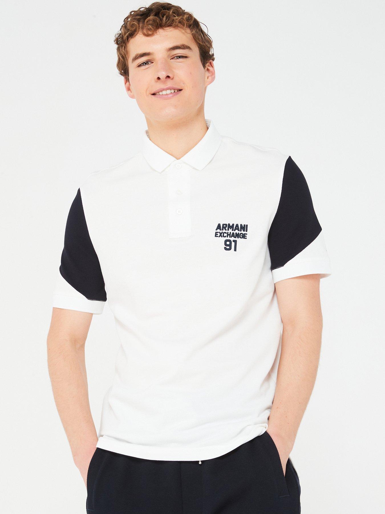 armani-exchange-geometric-sleeve-polo-shirt-off-white