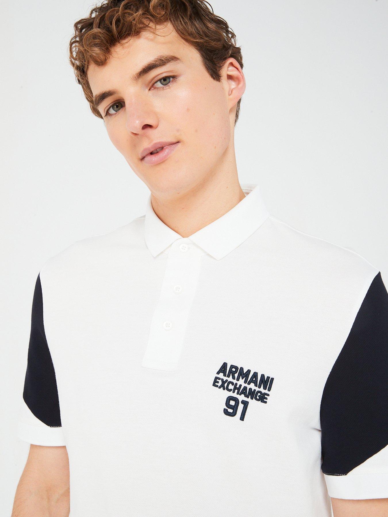 armani-exchange-geometric-sleeve-polo-shirt-off-whiteoutfit