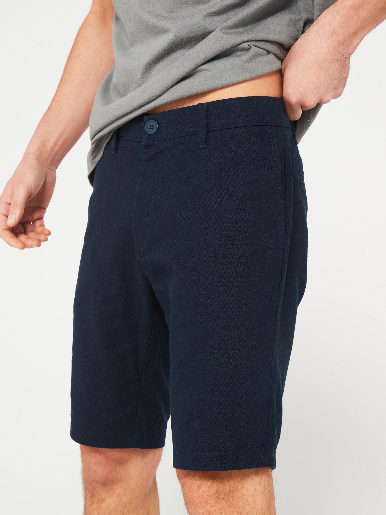 very-man-linen-blend-short-navyoutfit