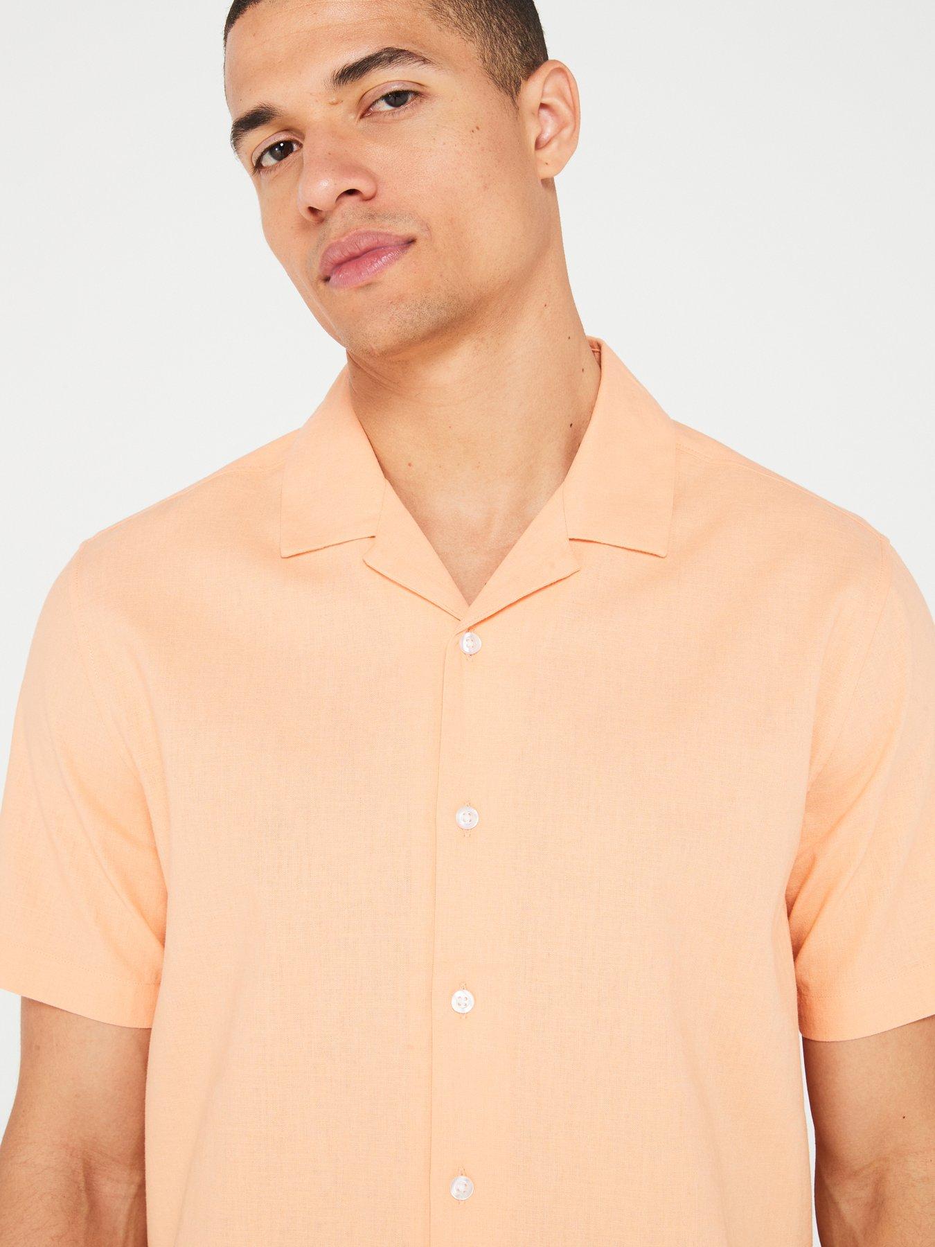 everyday-linen-blend-short-sleeve-revere-shirt-coraloutfit