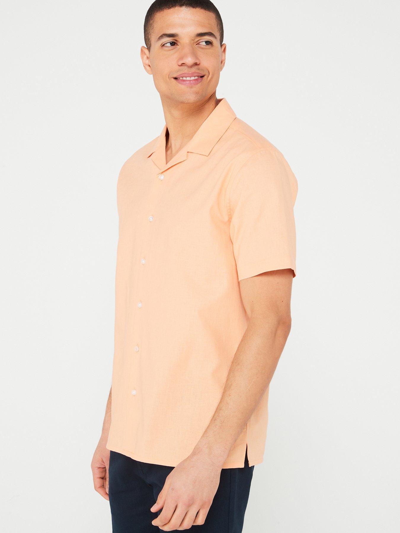 everyday-linen-blend-short-sleeve-revere-shirt-coraldetail