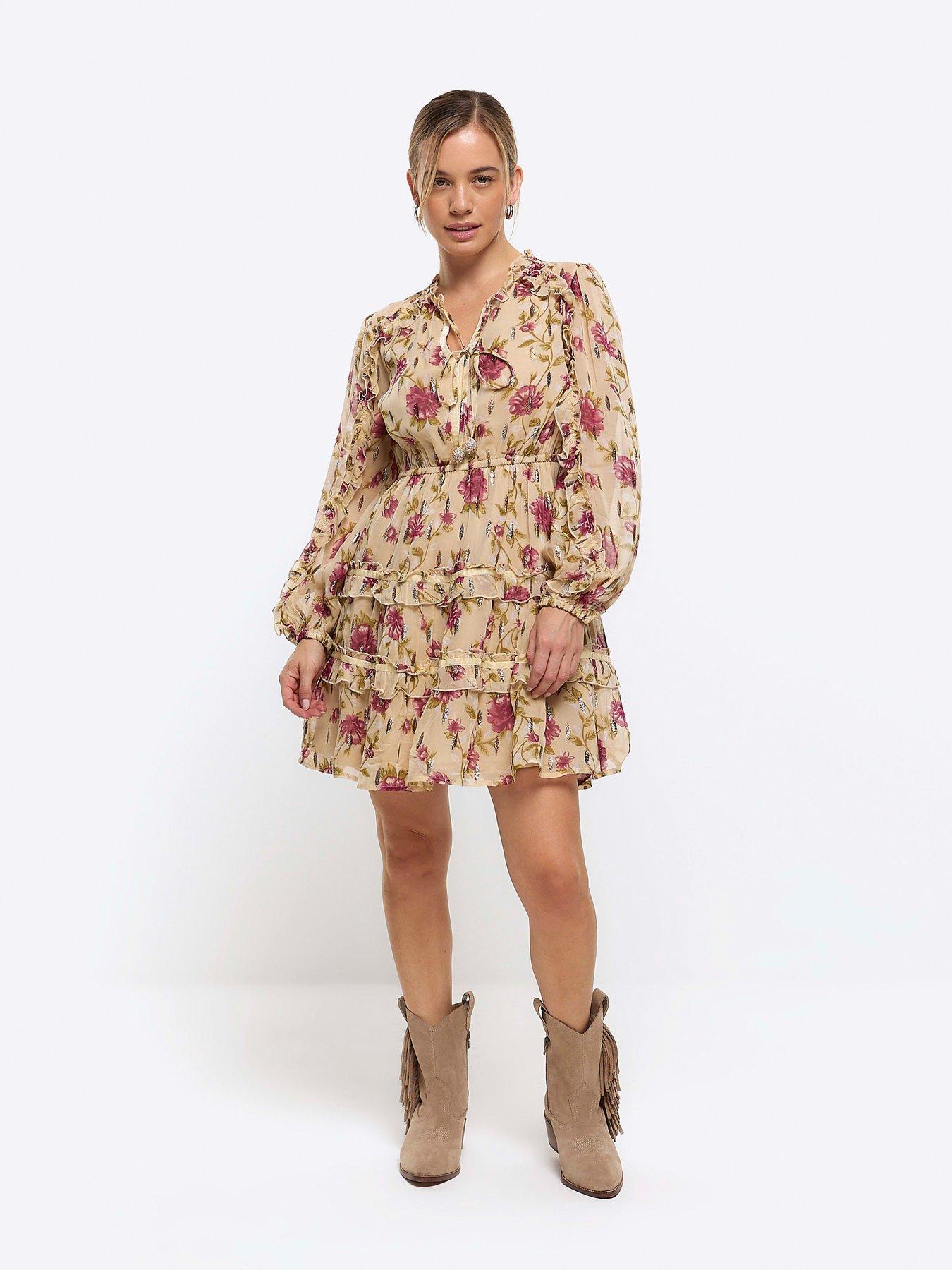 ri-petite-ruffle-mini-dress-creamback