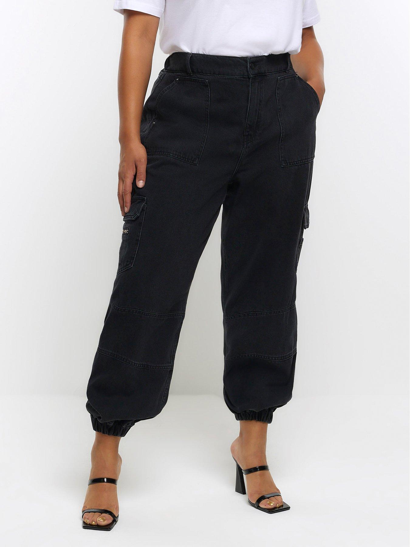 ri-plus-plus-pocket-cargo-jeans-black