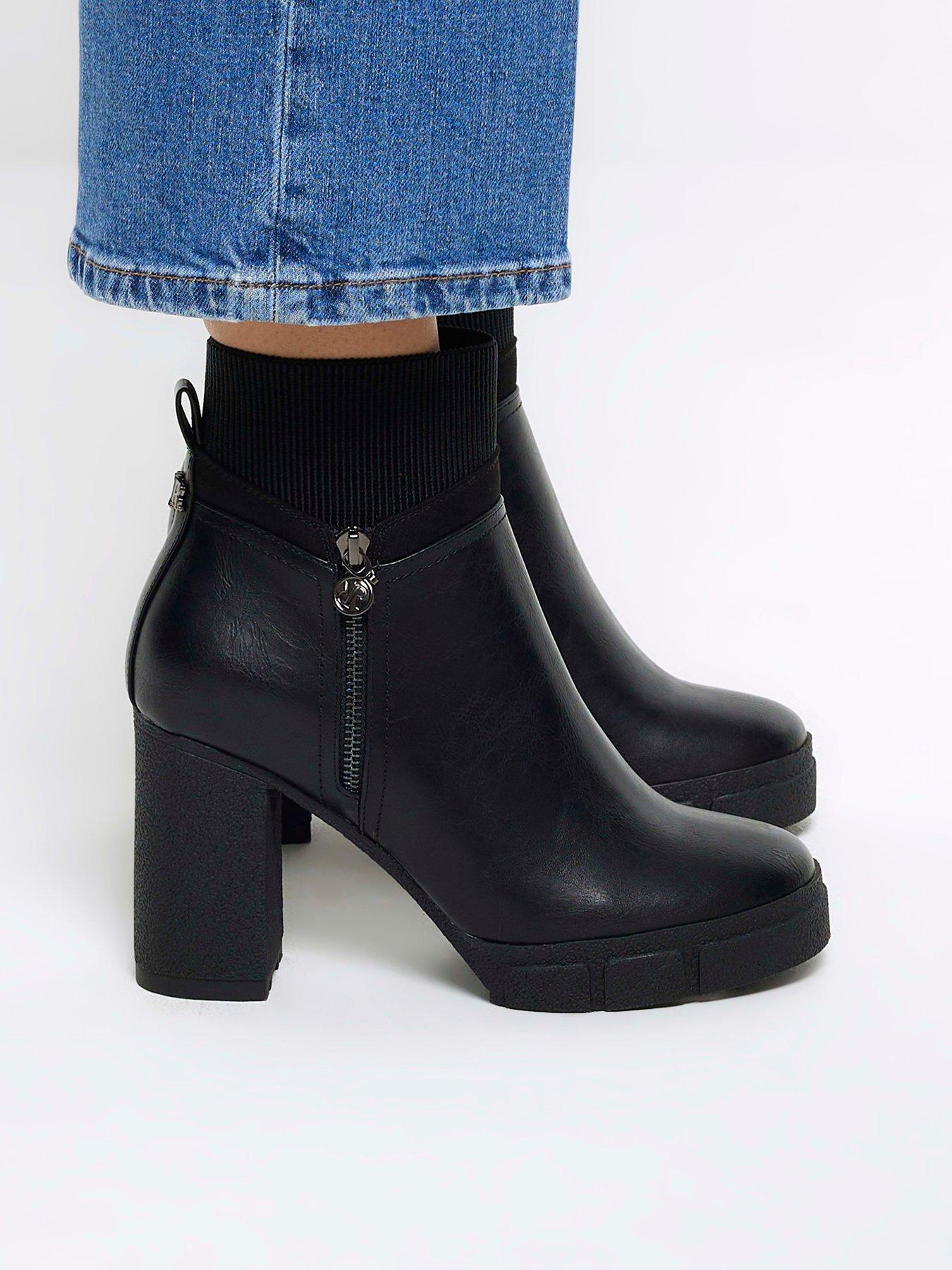 River island hot sale heeled boots