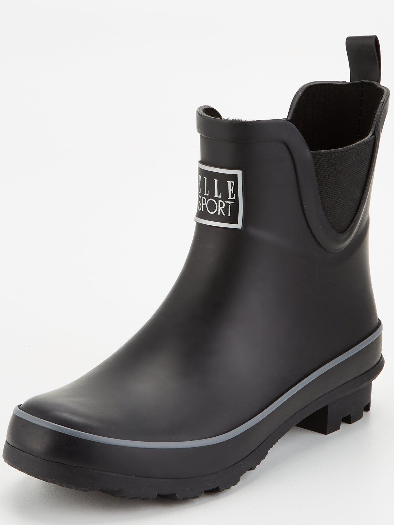 Image 2 of 6 of Elle Sport Elle Sport Rubber Ankle Wellington Boot - Black