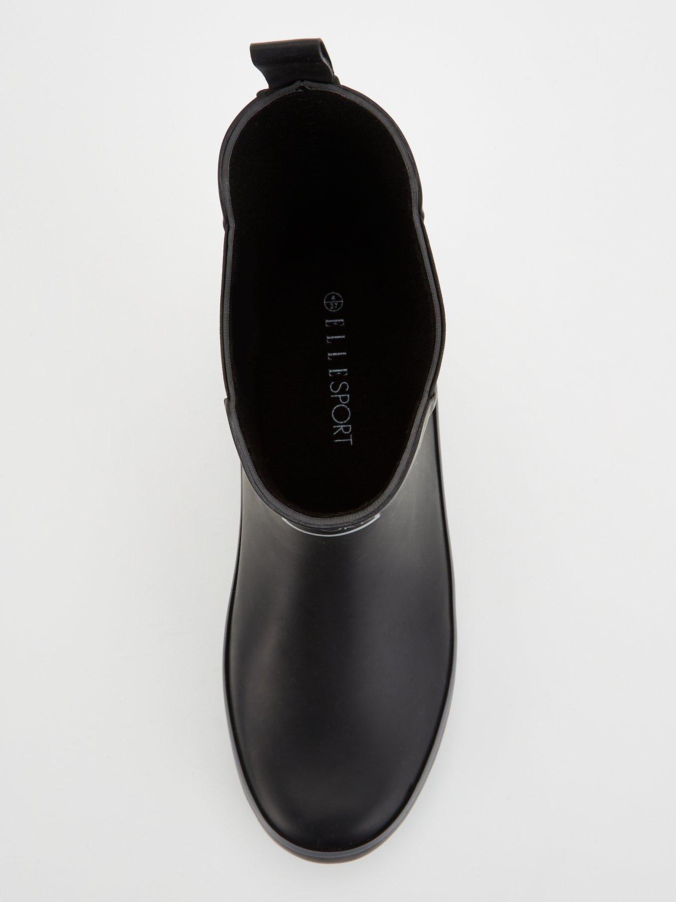 Image 4 of 6 of Elle Sport Elle Sport Rubber Ankle Wellington Boot - Black