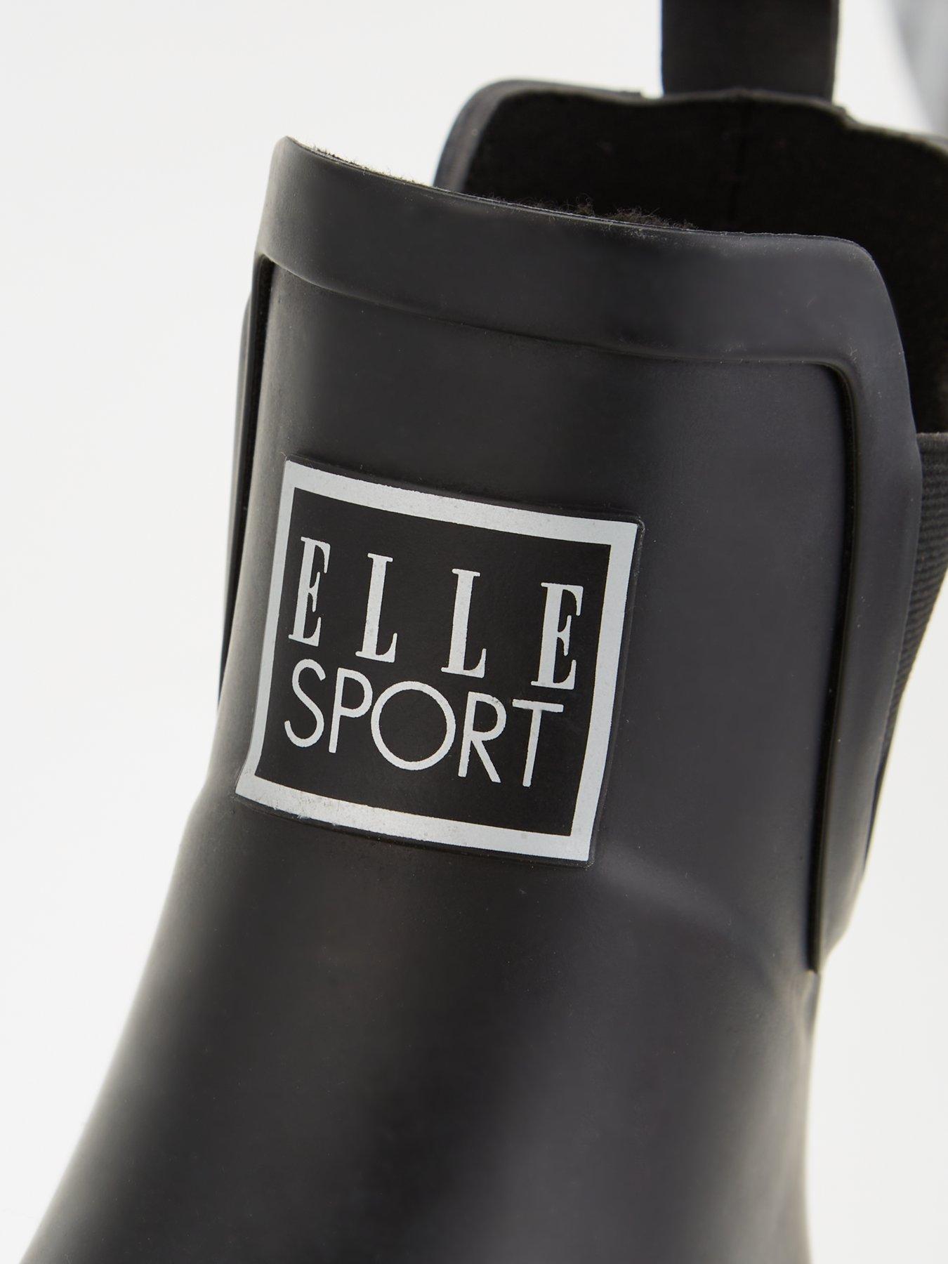 Image 6 of 6 of Elle Sport Elle Sport Rubber Ankle Wellington Boot - Black