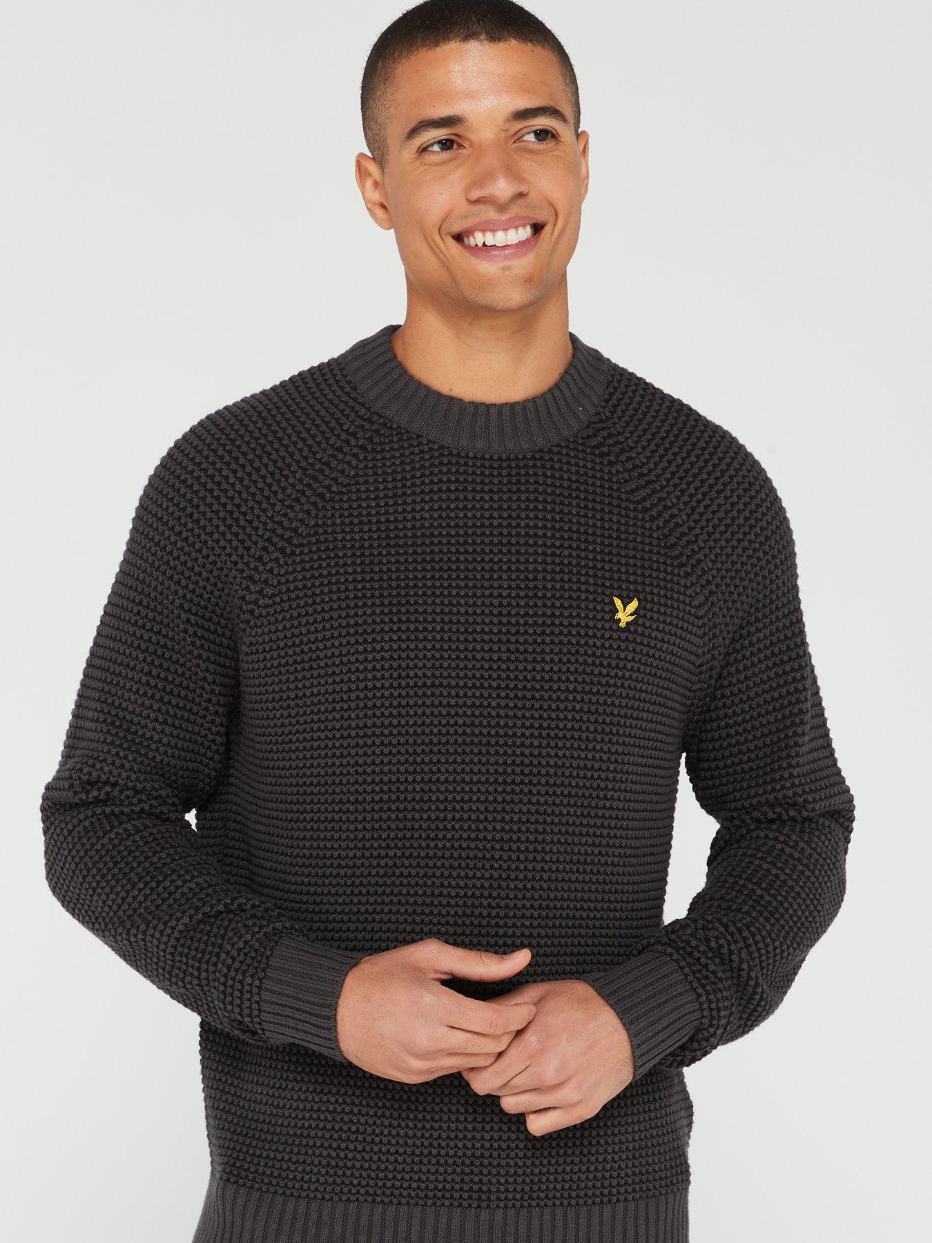 Lyle Scott Lyle Scott Birdseye Mock Neck Jumper Dark Grey Very Ireland