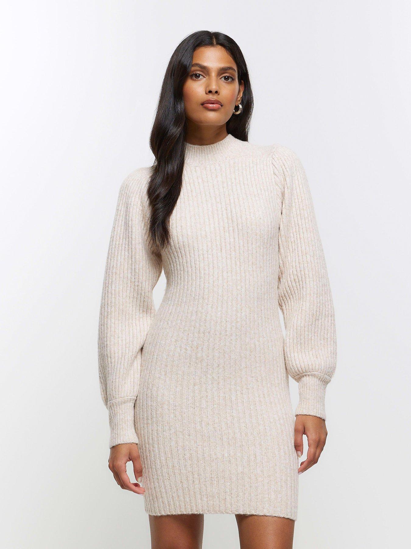 Long wool shop jumper dress