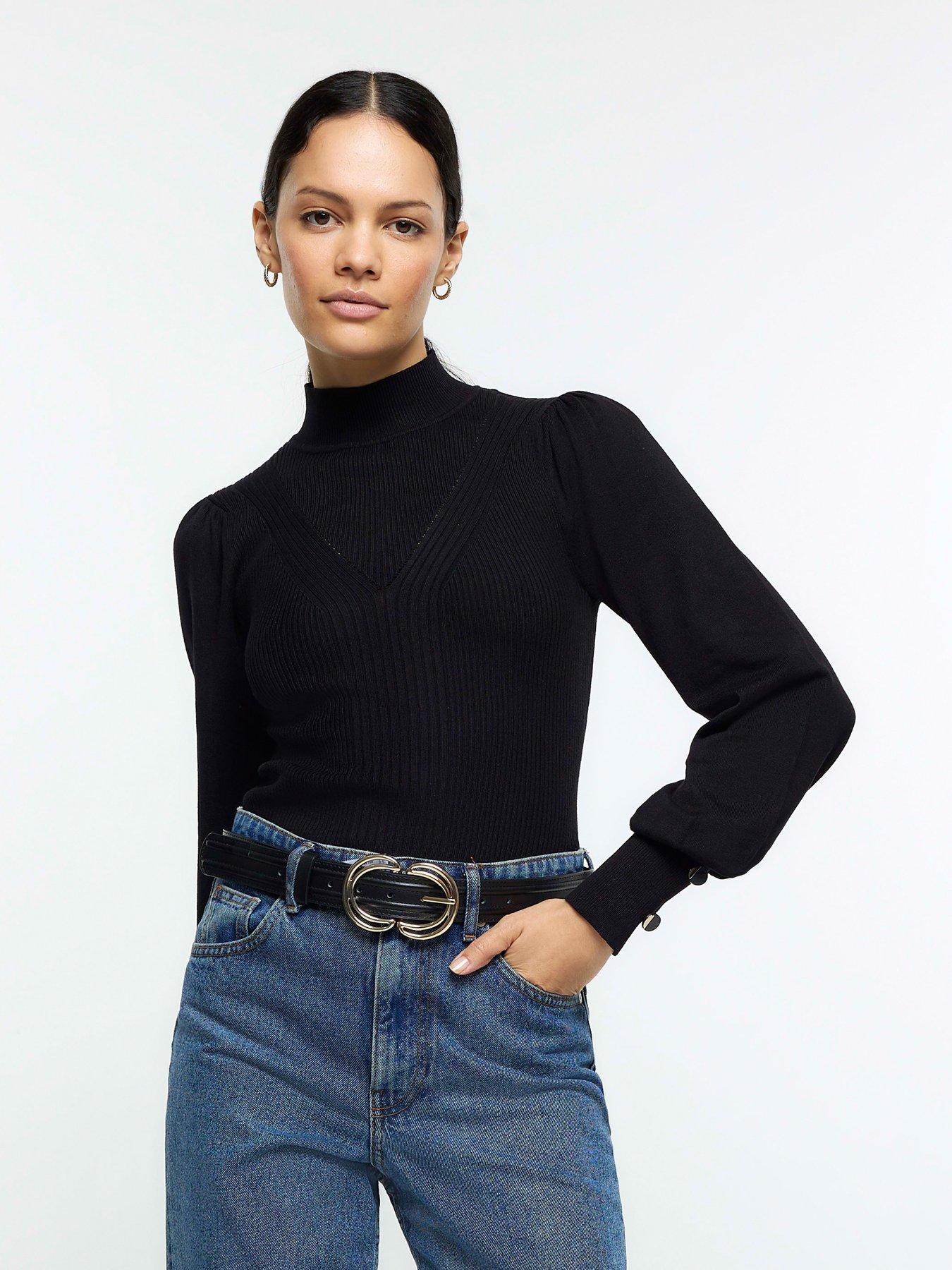 River island polo neck top sales