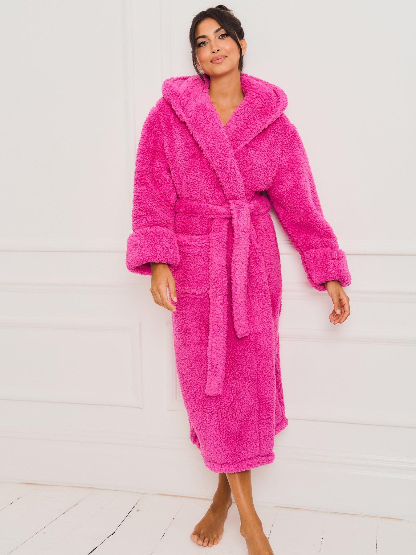 Dark pink dressing gown sale