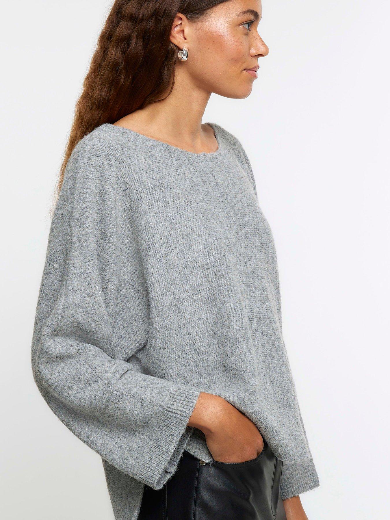 River Island Batwing Jumper Grey Very Ireland