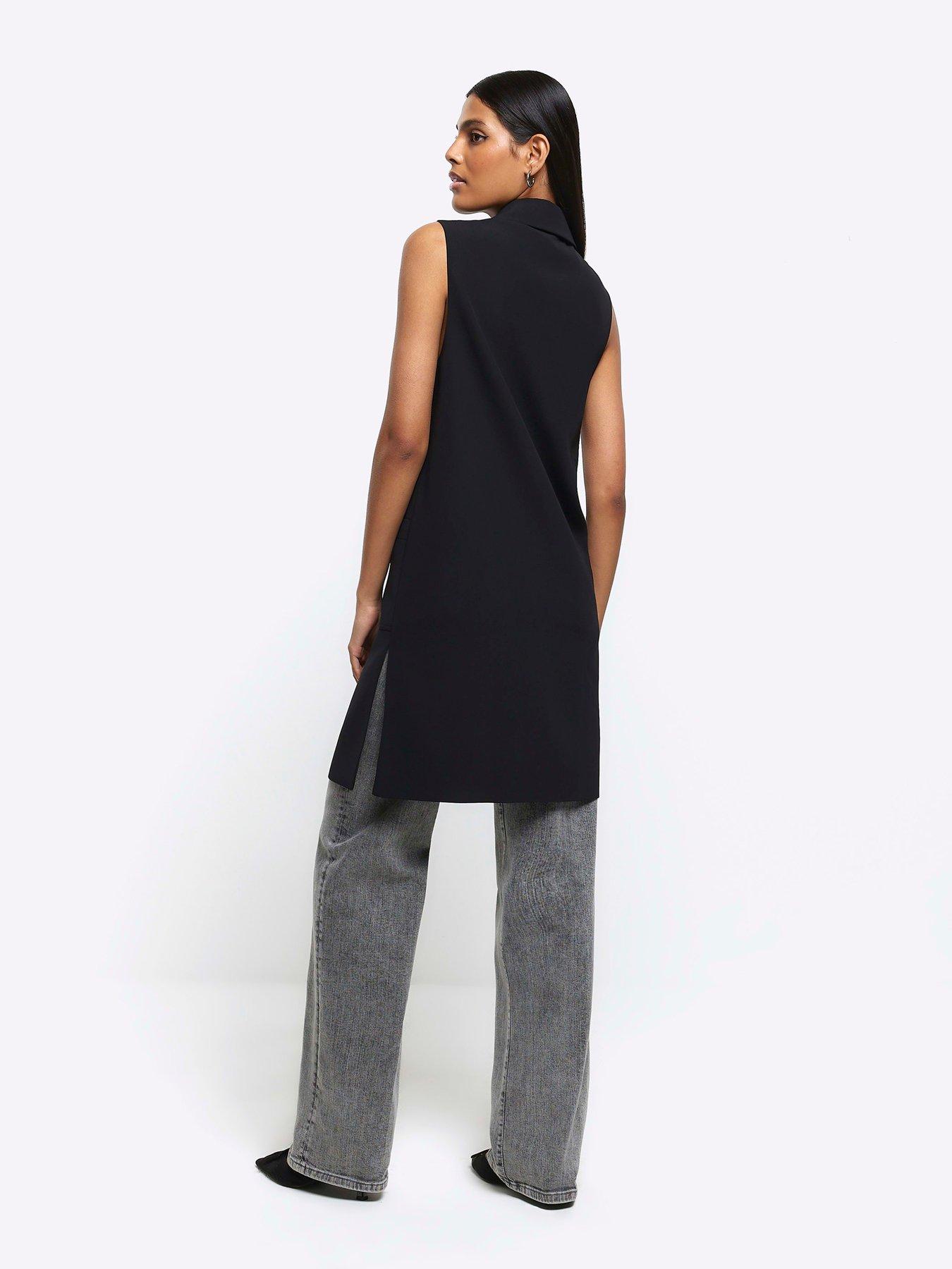 Longline sleeveless jacket online