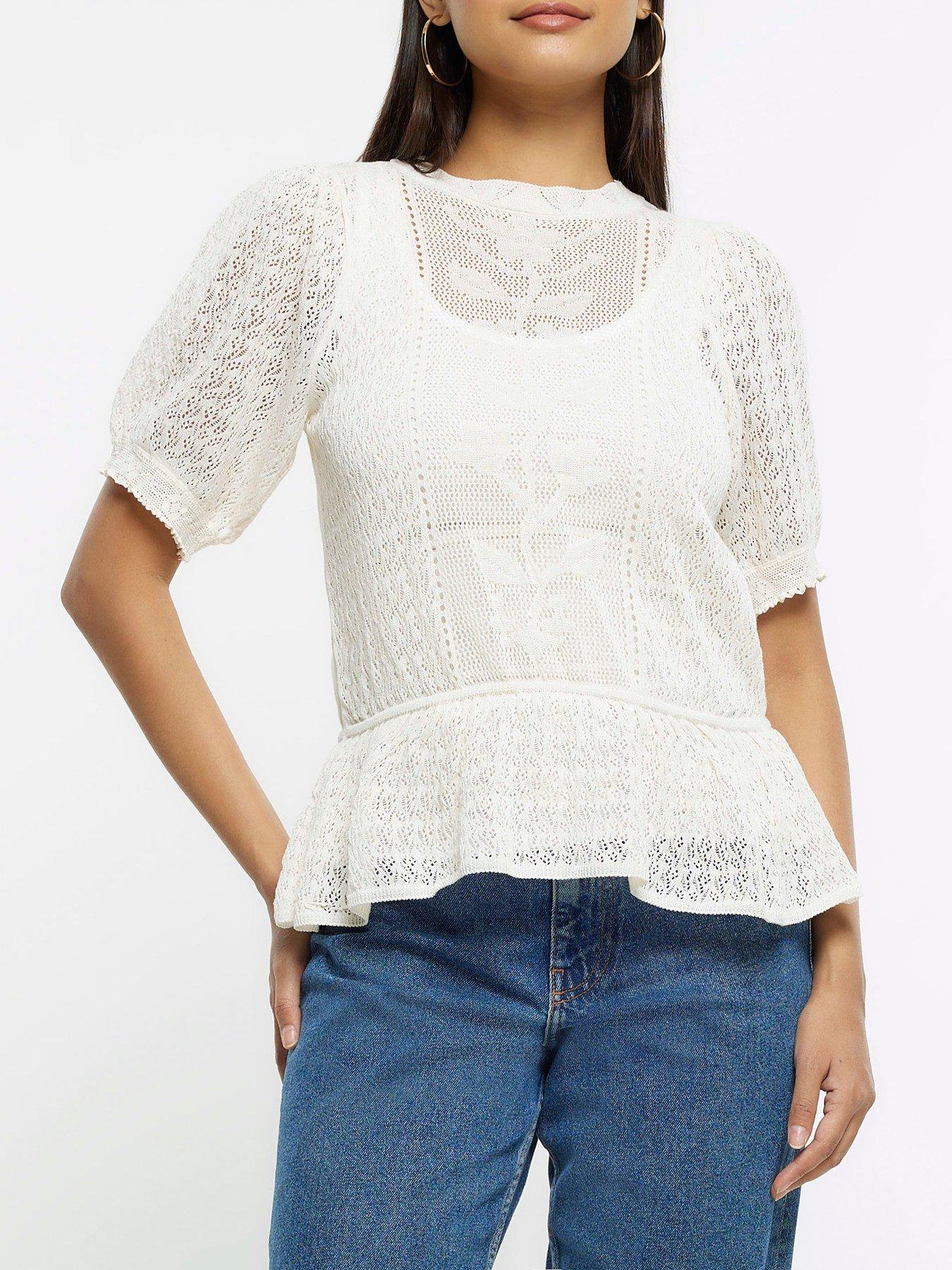 river-island-peplum-puff-sleeve-top-cream