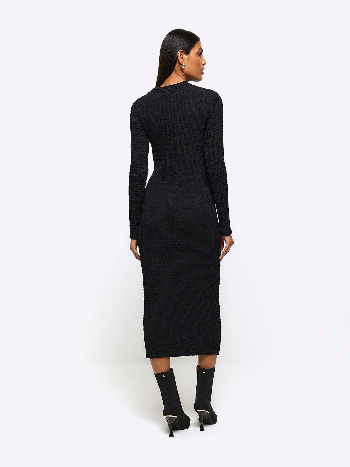 river-island-textured-column-midi-dress-blackstillFront