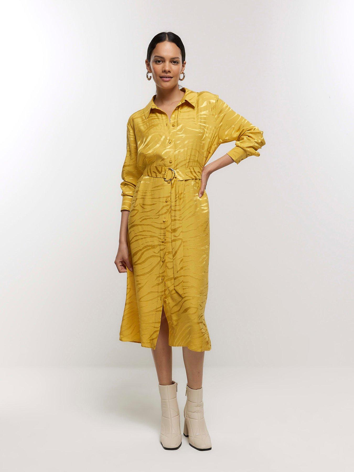 river-island-belted-shirt-dress-yellow