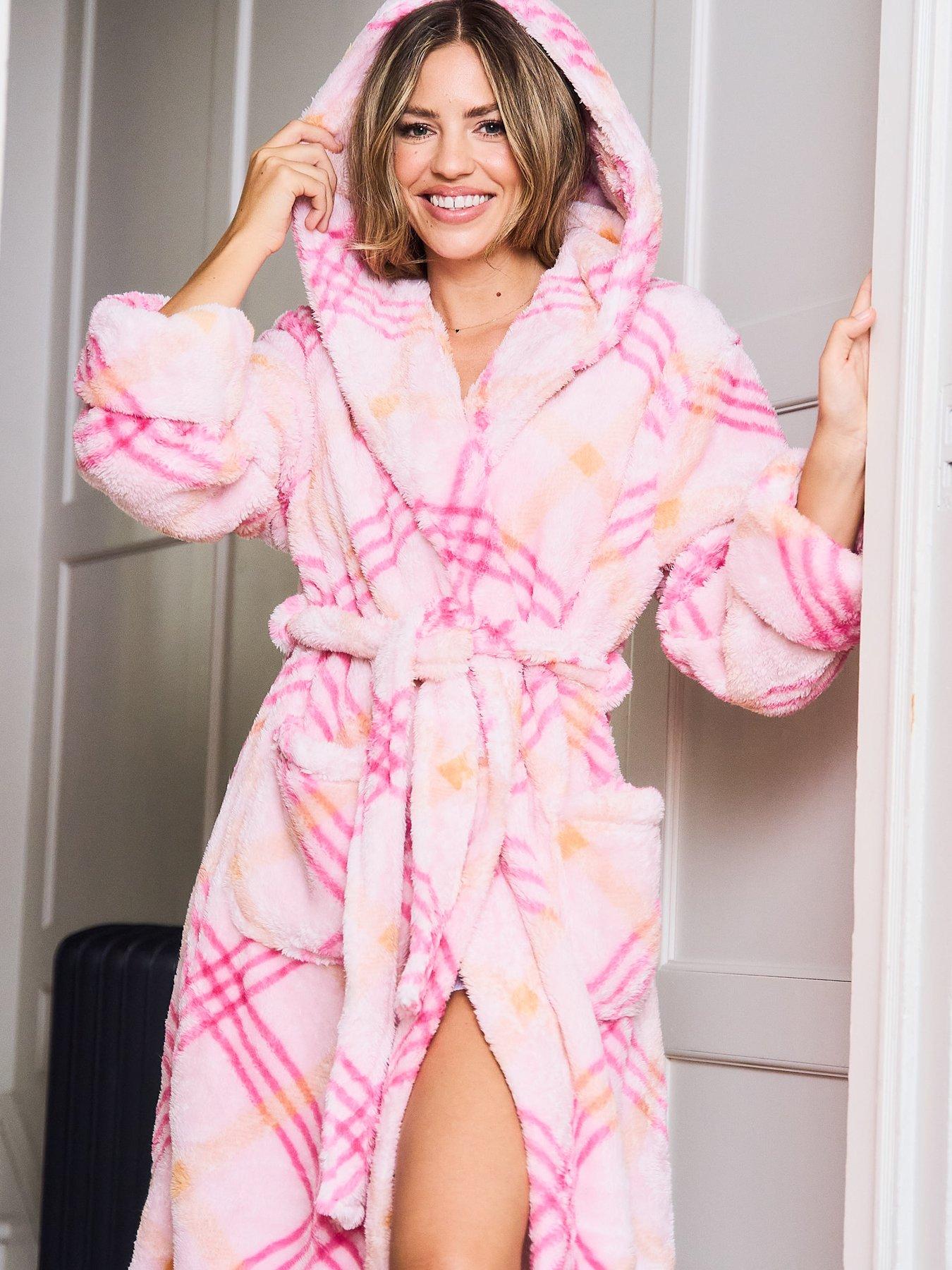 jim-jam-the-label-check-fleece-hooded-robe-pinkoutfit