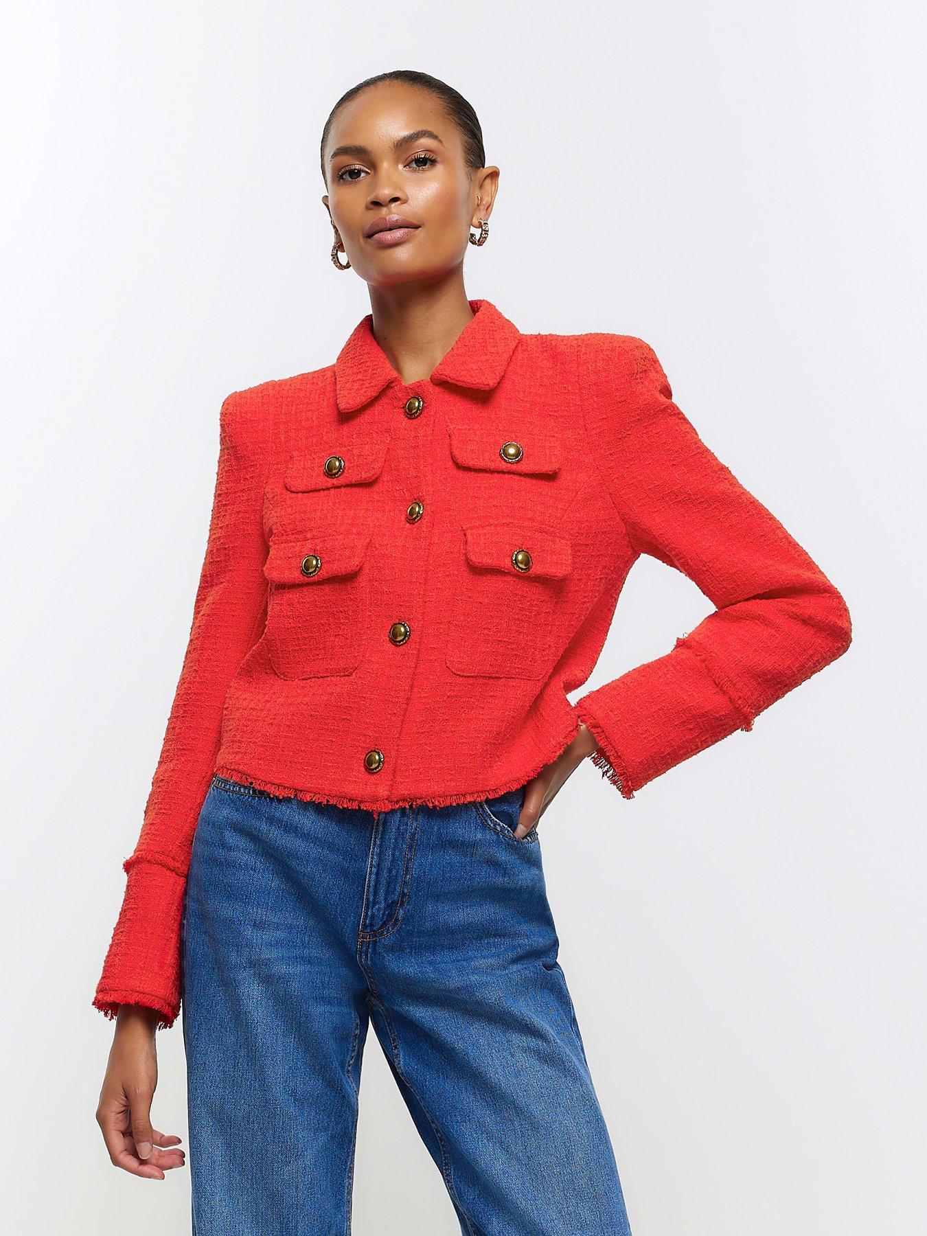 Boucle Blazer Red