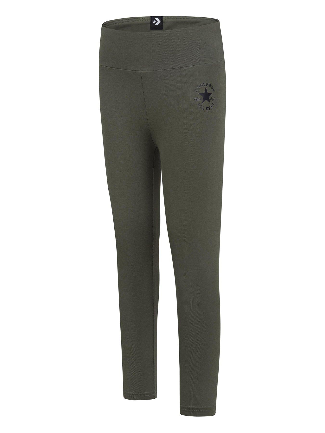 Converse Older Girls Chuck Patch High Rise Leggings - Dark Khaki