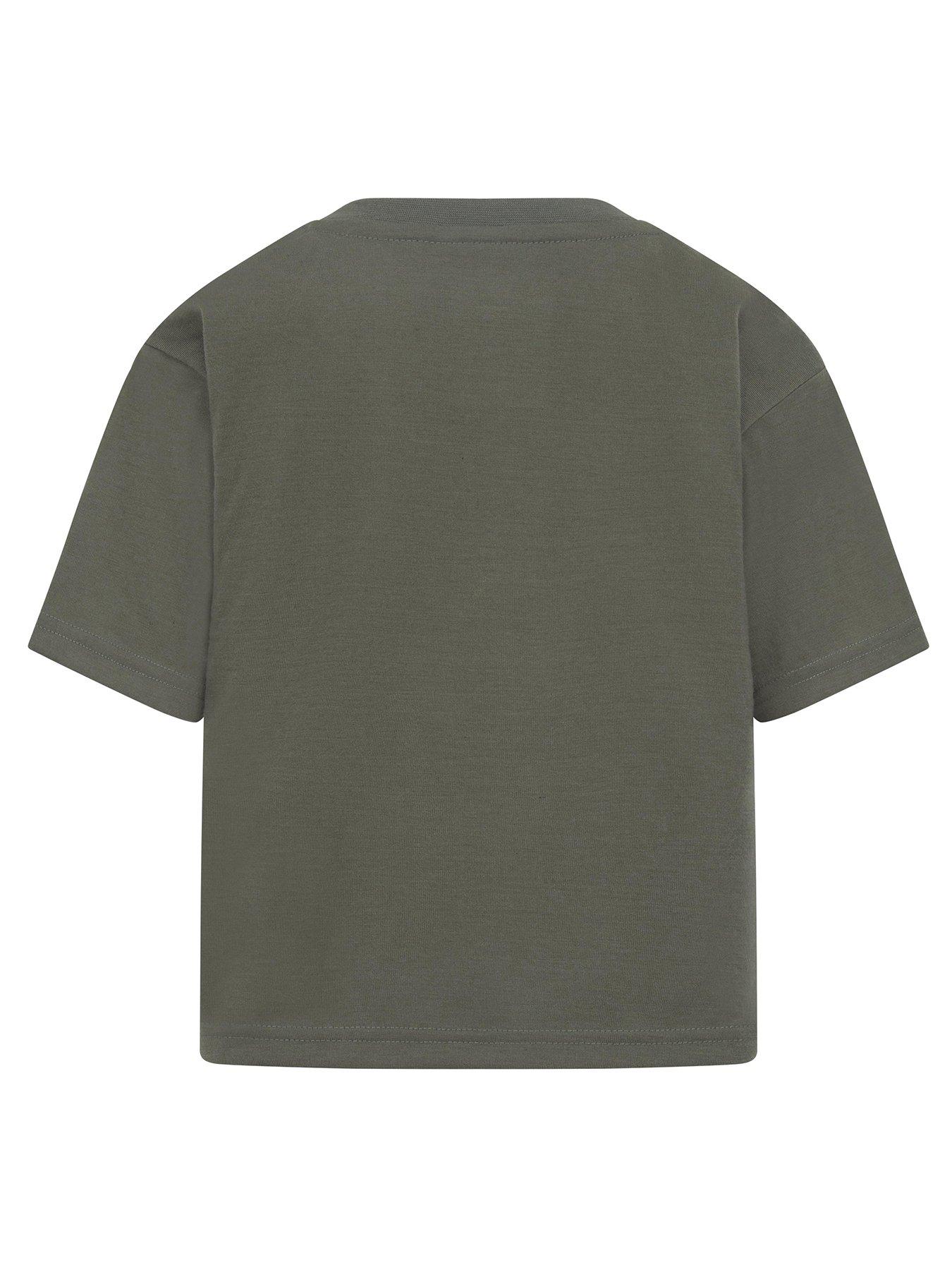 Image 2 of 3 of Converse Older Girls Chuck Patch Boxy T-Shirt - Dark Khaki