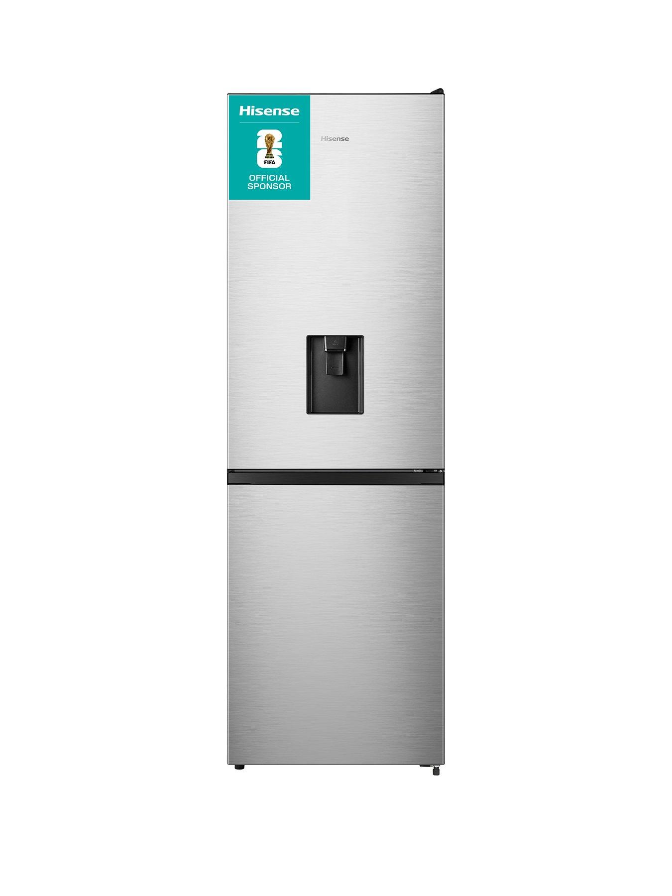 Hisense Hisense RB390N4WCE 60cm Wide, Total No Frost, Freestanding Fridge Freezer - Stainless Steel