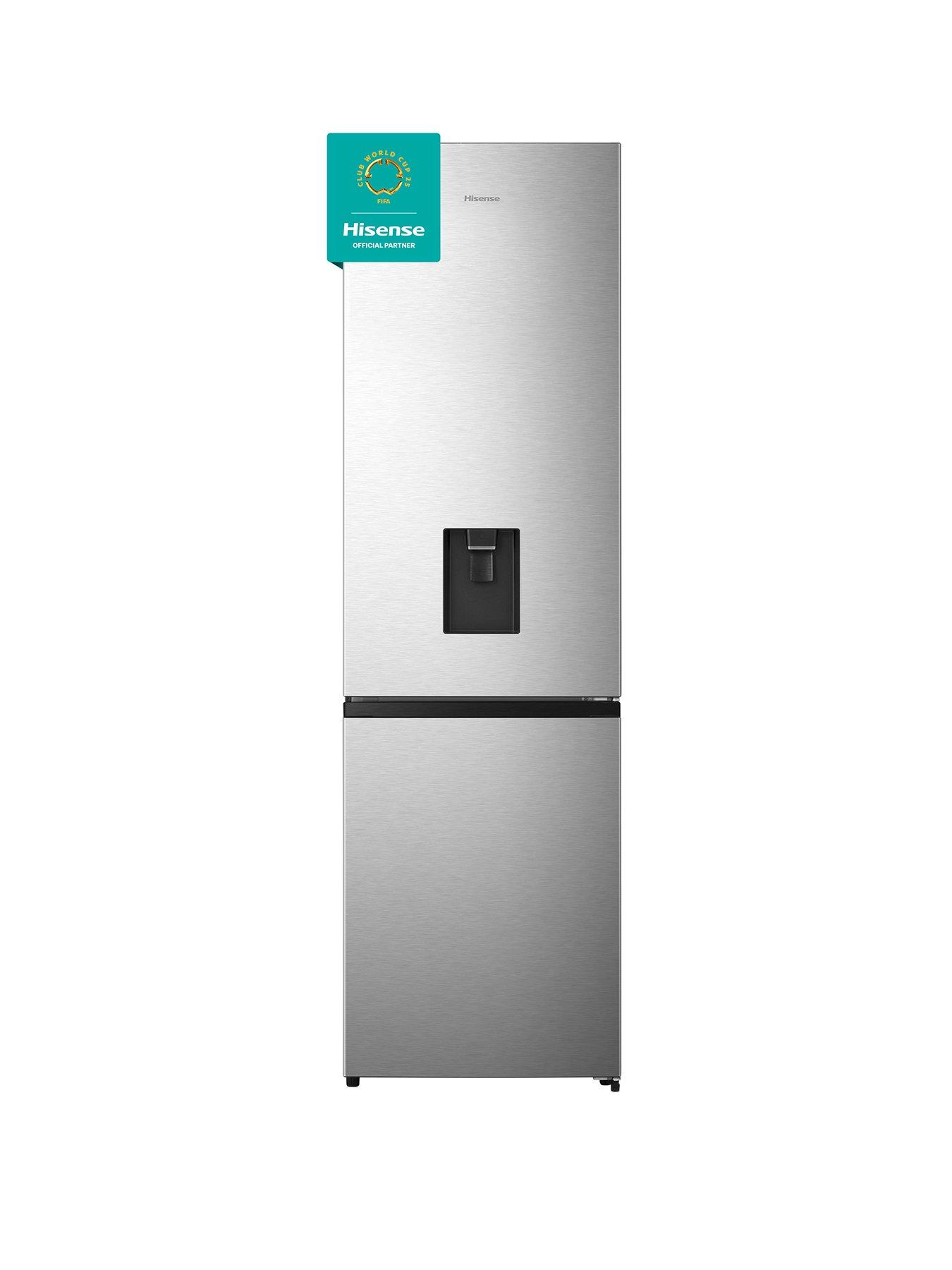 undefined Hisense RB435N4WCE 60cm Wide, Total No Frost, Freestanding Fridge Freezer - Stainless Steel