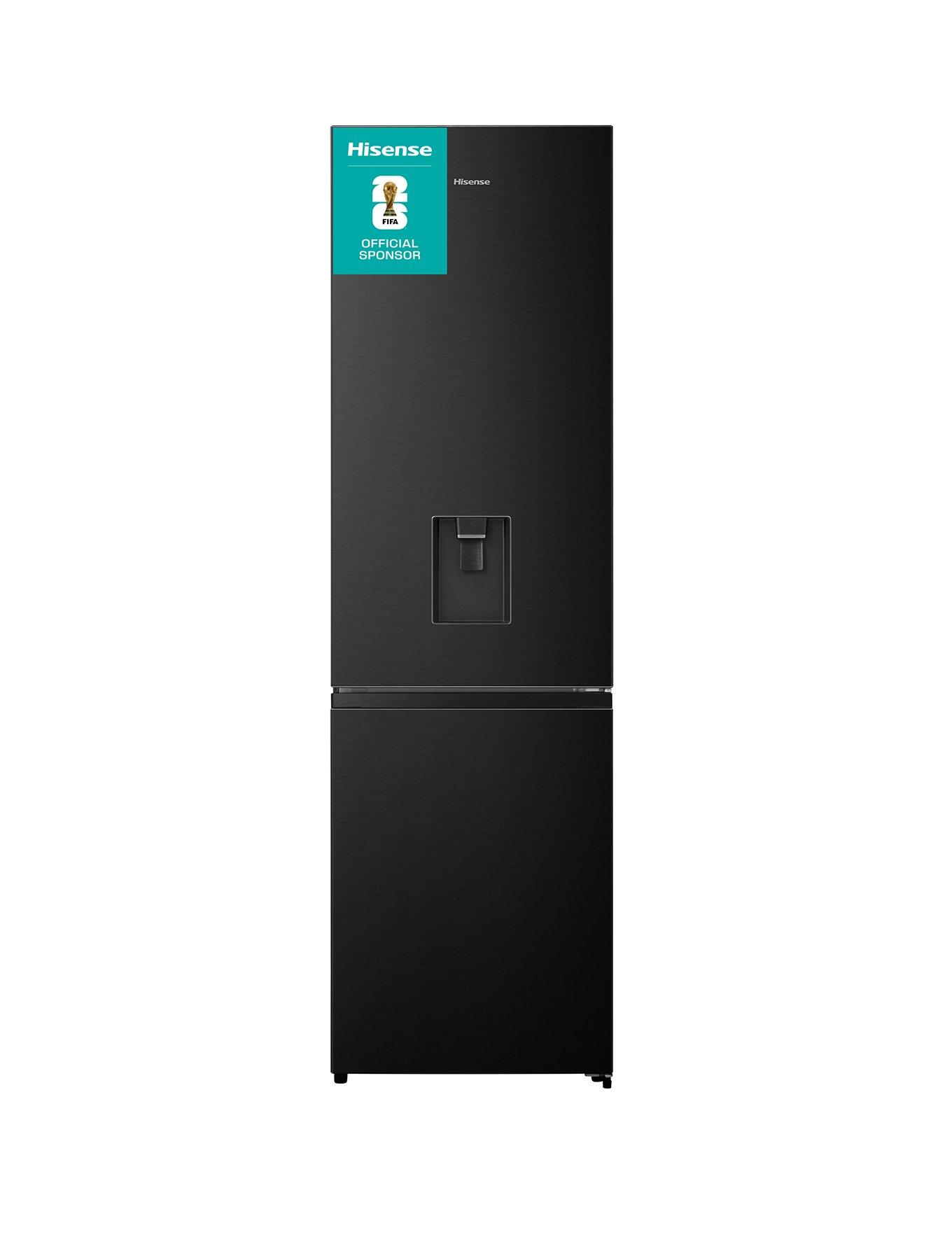 Hisense Hisense RB435N4WFE 60cm Wide, Total No Frost, Freestanding Fridge Freezer - Black Stainless Steel
