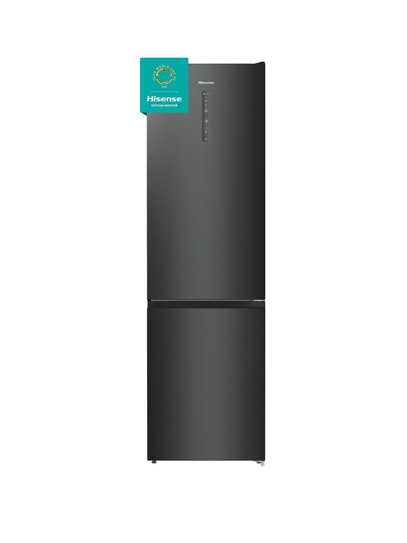 undefined Hisense RB470N4SFCUK 60cm Wide, Total No Frost, C rating, Freestanding Fridge Freezer - Black Stainless Steel
