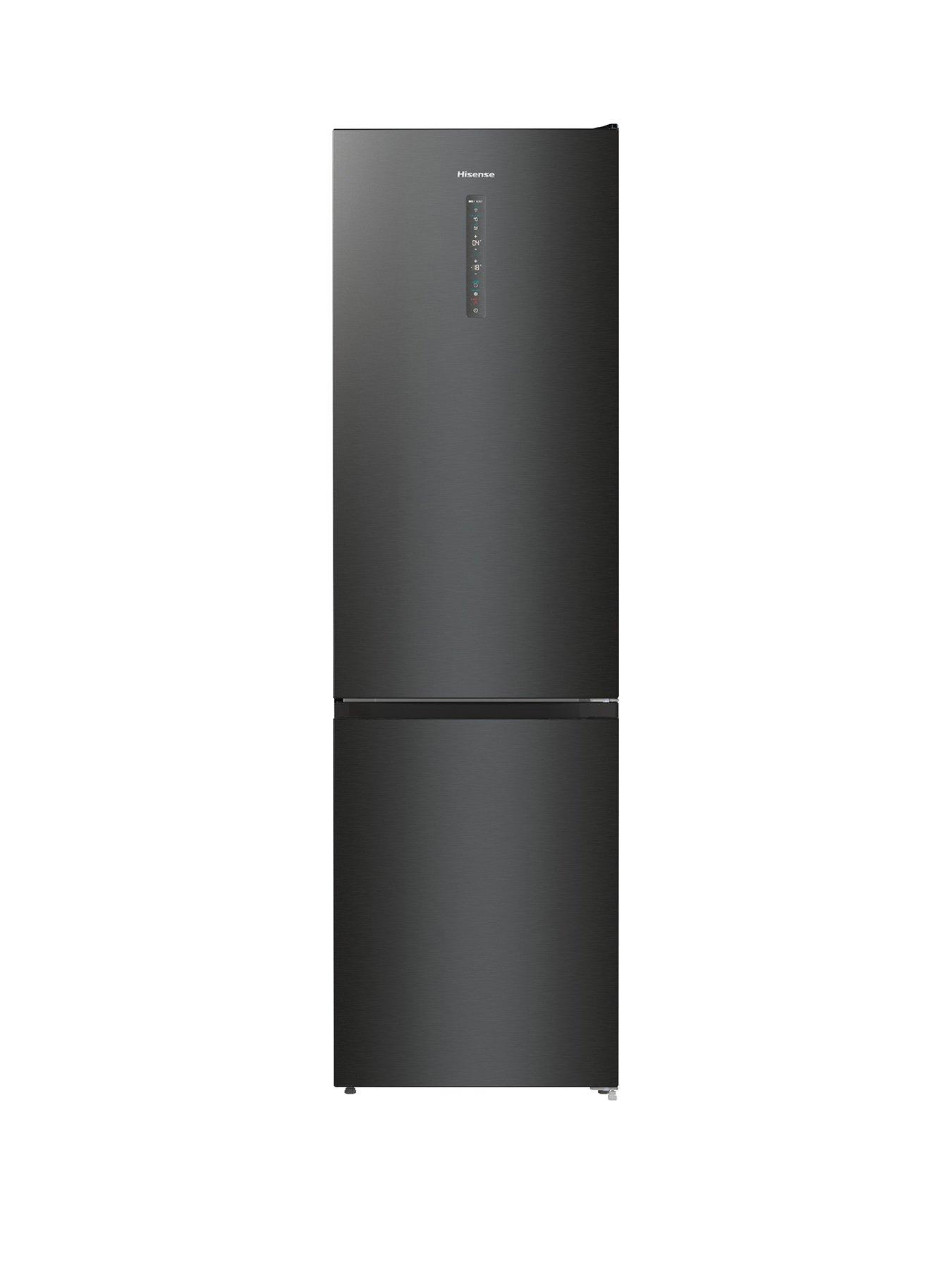 Hisense Hisense RB470N4SFCUK 60cm Wide, Total No Frost, C rating, Freestanding Fridge Freezer - Black Stainless Steel