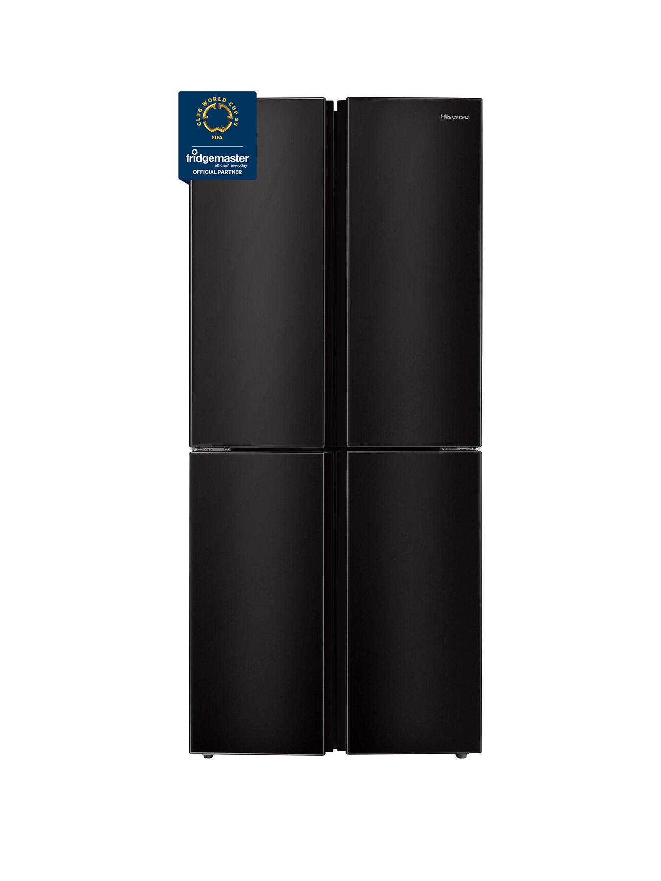 undefined MQ79394EB 80cm Cross Door, American Fridge Freezer - Black