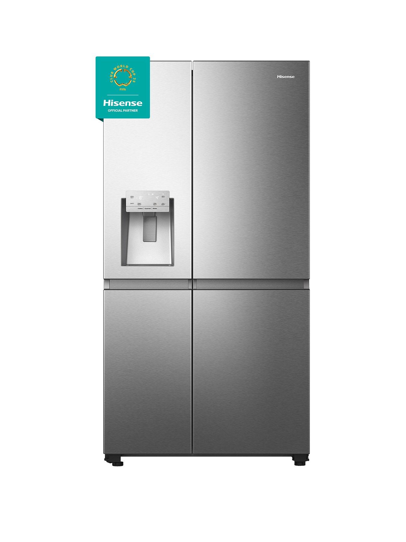 Hisense RS818N4IIE Pureflat Infinite series, 90cm Wide Side by Side, American Fridge Freezer - Stainless Steel