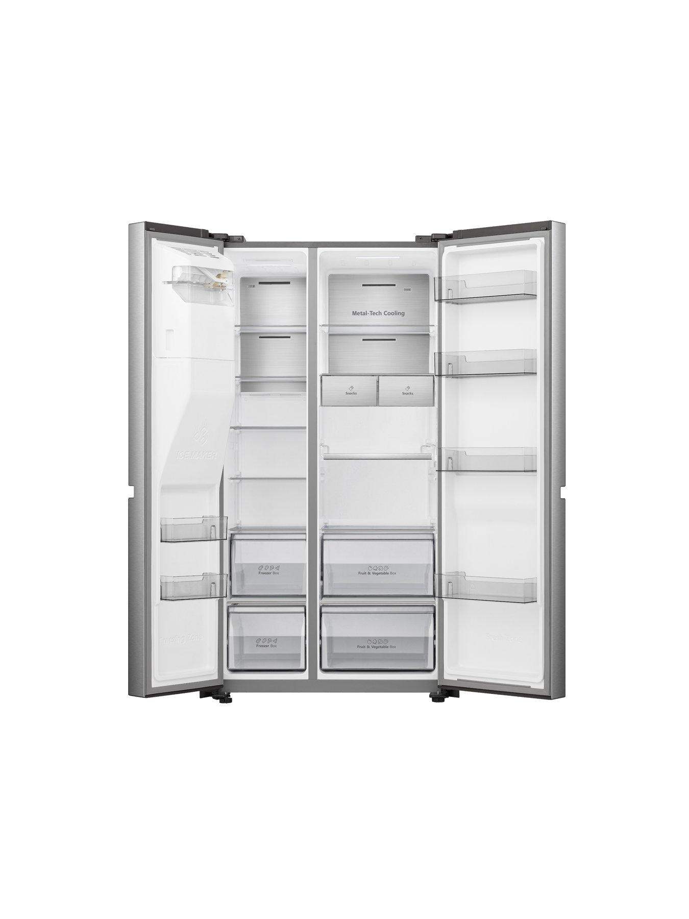 Image 2 of 7 of Hisense RS818N4IIE Pureflat Infinite series, 90cm Wide Side by Side, American Fridge Freezer - Stainless Steel