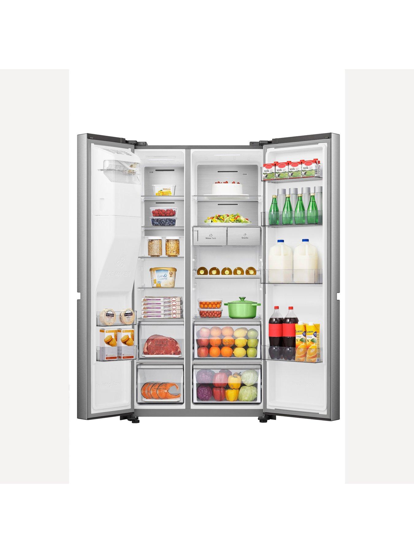 hisense-rs818n4iie-pureflat-infinite-series-90cm-wide-side-by-side-american-fridge-freezer-stainless-steelback