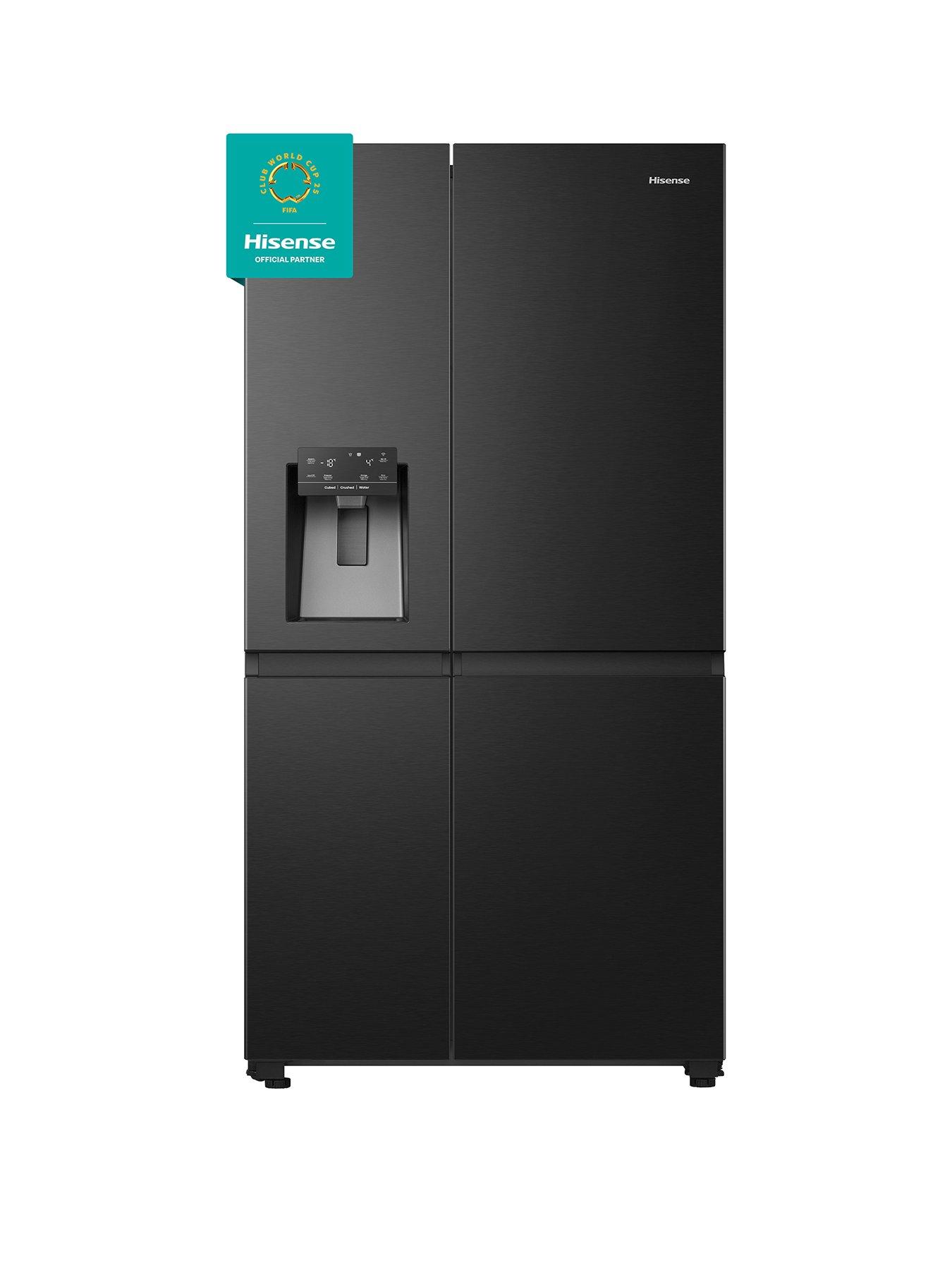 hisense-rs818n4ife-pureflat-infinite-series-90cm-wide-side-by-side-american-fridge-freezer-black-stainless-steelfront