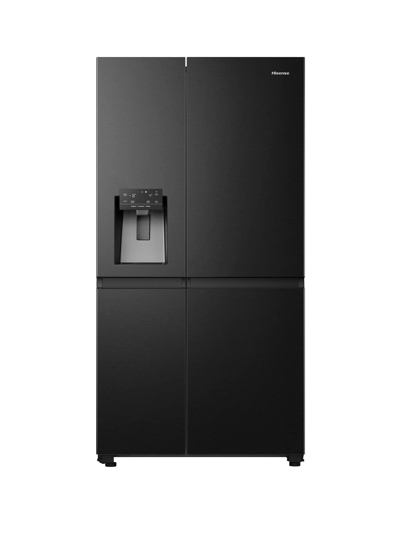 Image 1 of 7 of Hisense RS818N4IFE Pureflat Infinite series, 90cm Wide Side by Side, American Fridge Freezer - Black Stainless Steel